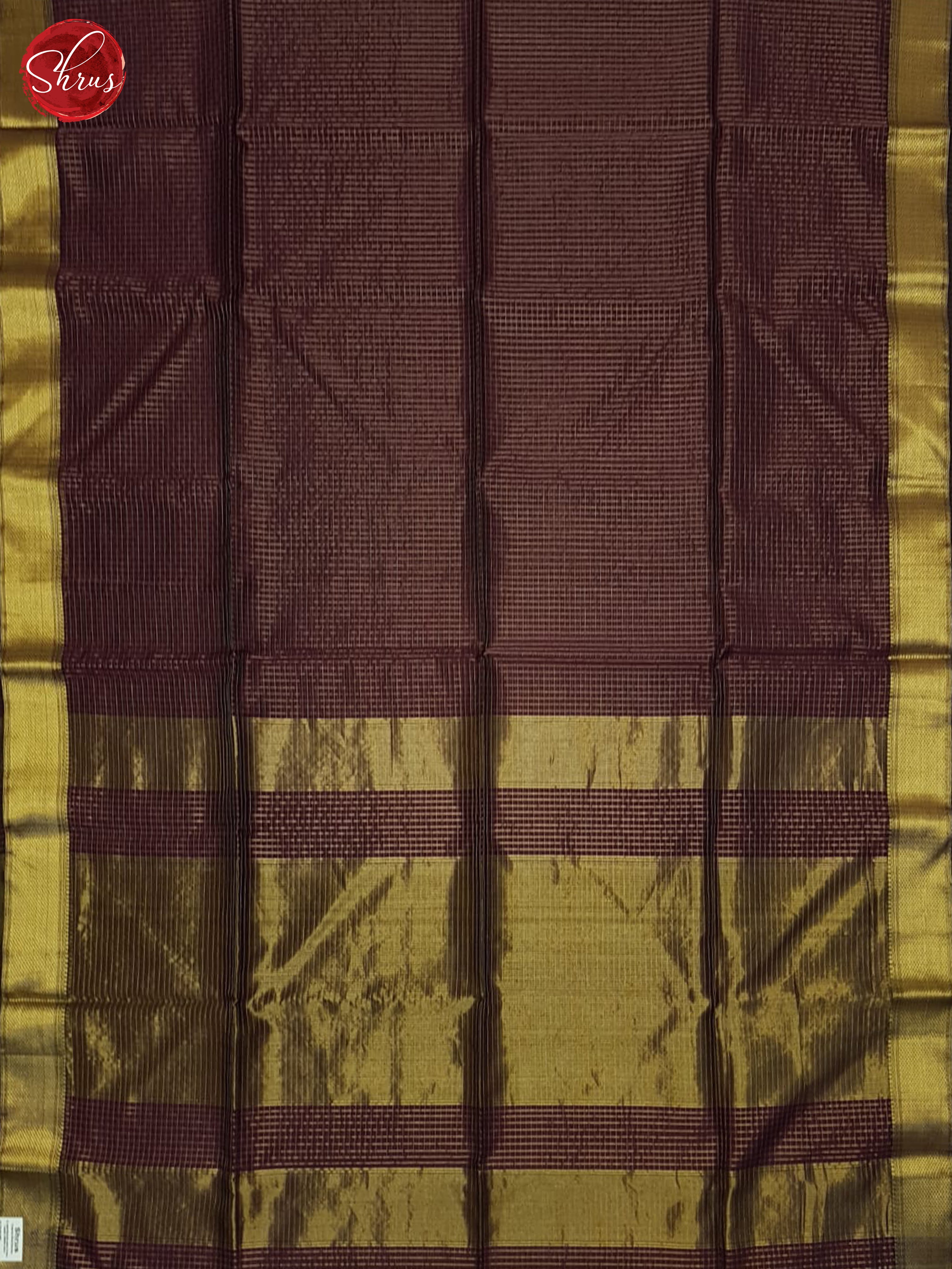 Wine(Single Tone)- Maheshwari Silk Cotton saree - Shop on ShrusEternity.com