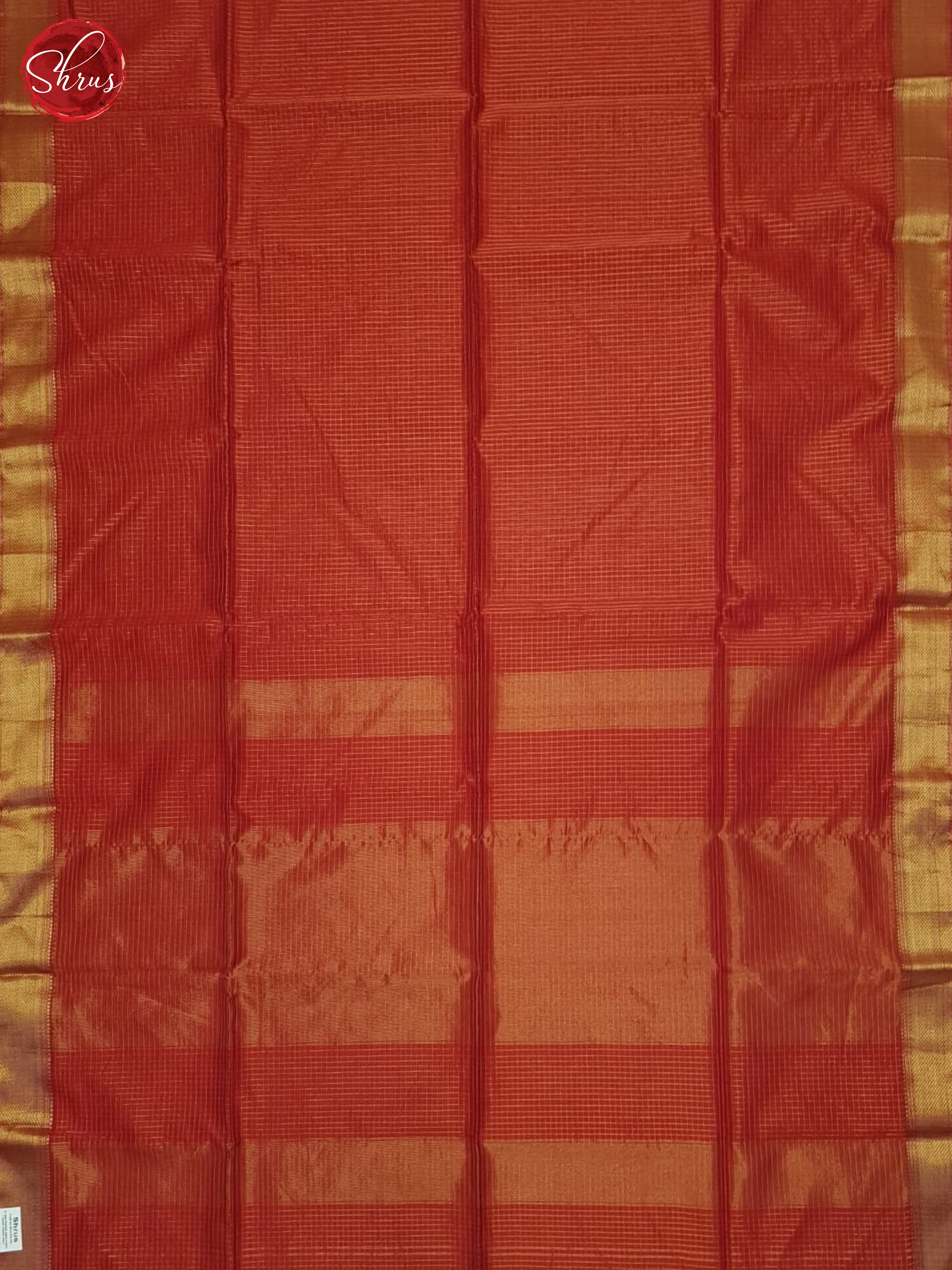 Red(Single Tone)- Maheshwari Silk Cotton saree - Shop on ShrusEternity.com