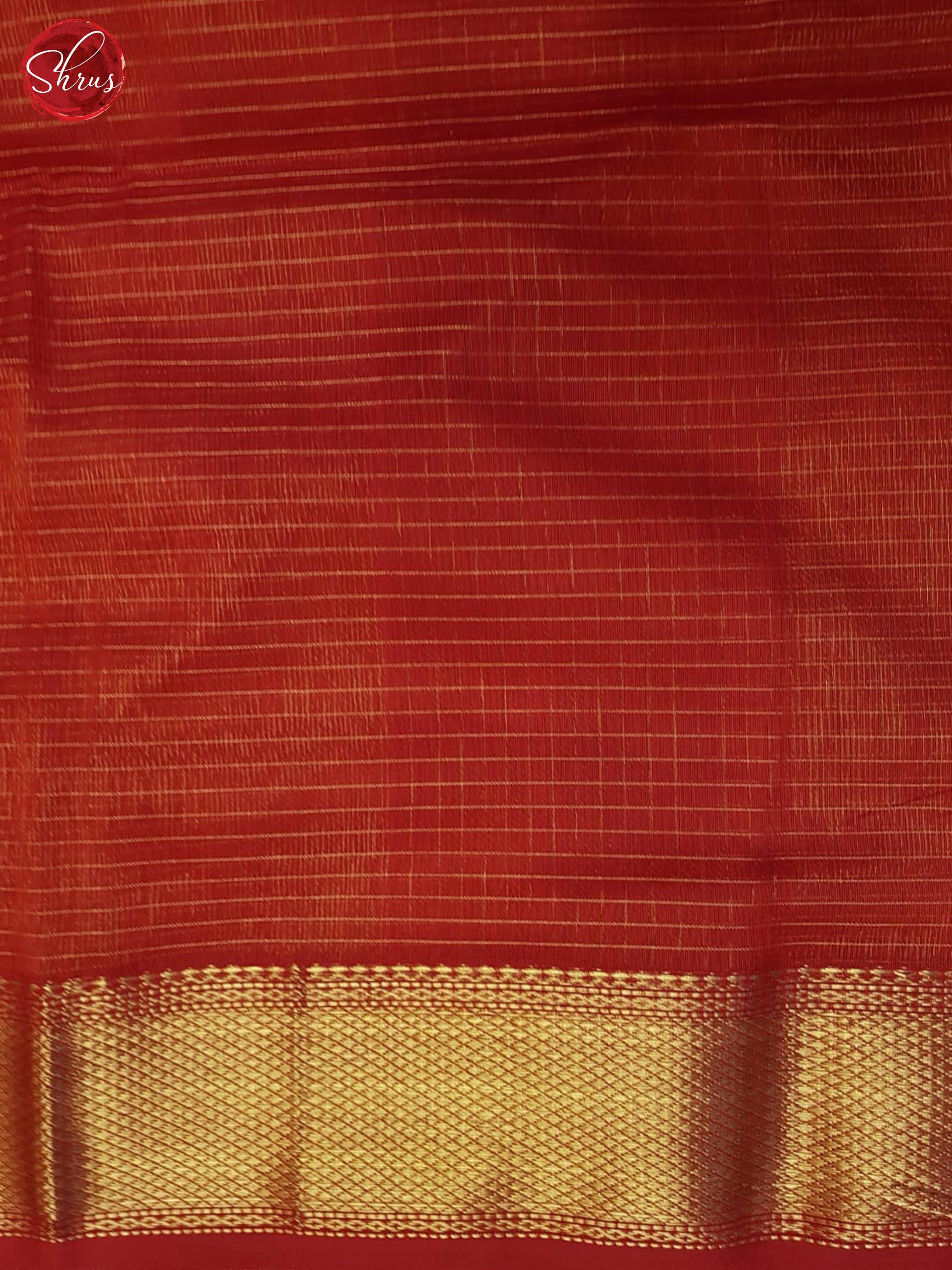 Red(Single Tone)- Maheshwari Silk Cotton saree - Shop on ShrusEternity.com