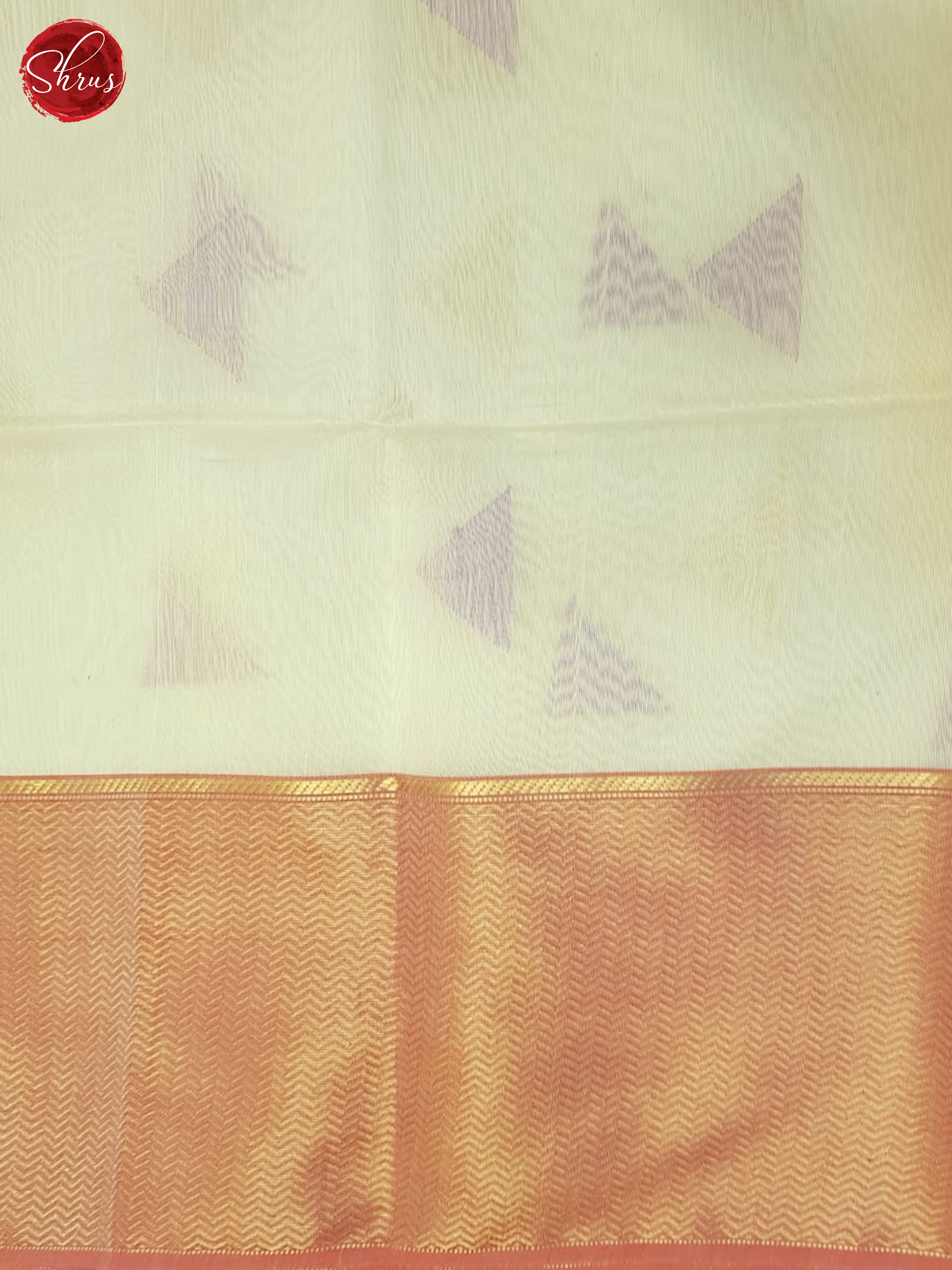 Cream And Red- Maheshwari Silk Cotton Saree - Shop on ShrusEternity.com