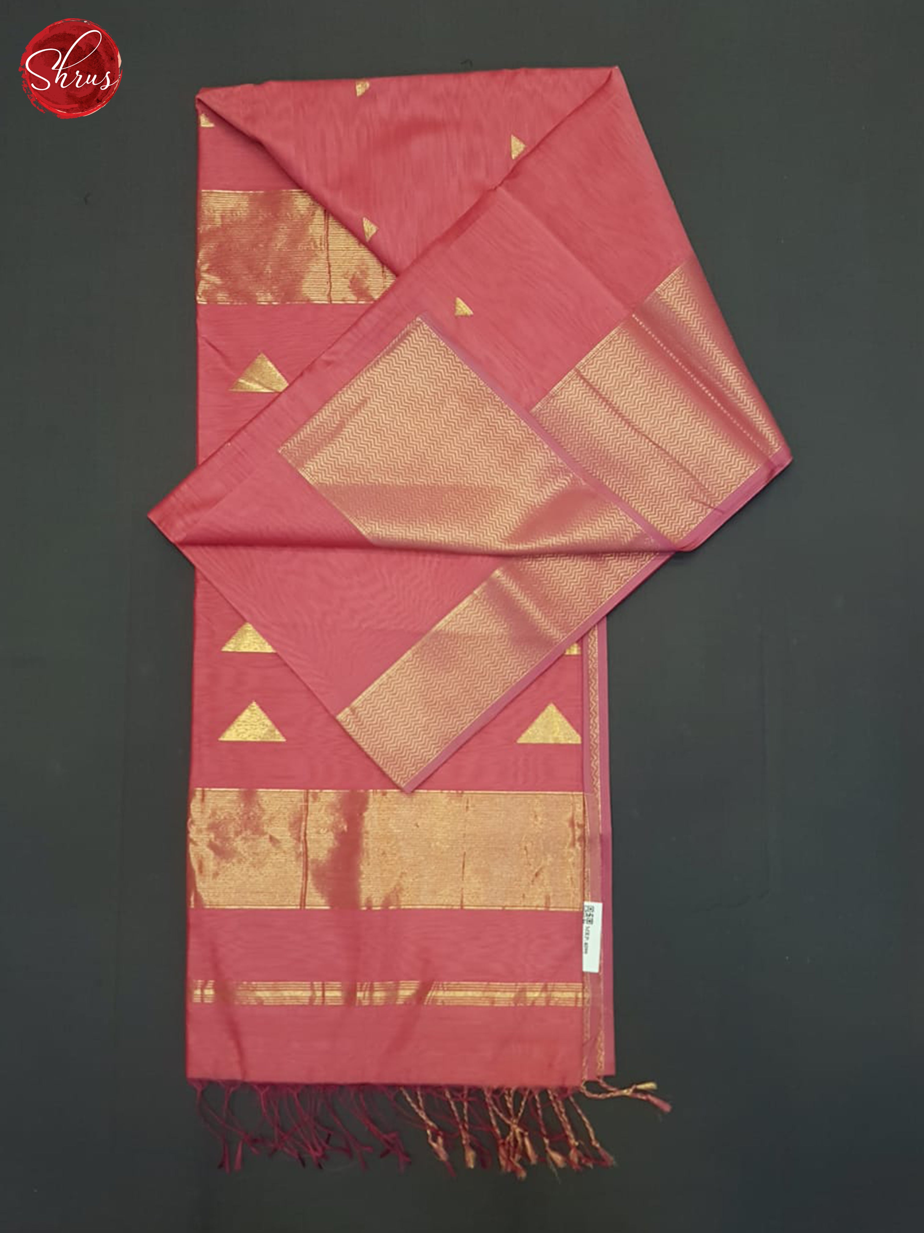 Pink(Single Tone)- Maheshwari Silk Cotton Saree - Shop on ShrusEternity.com