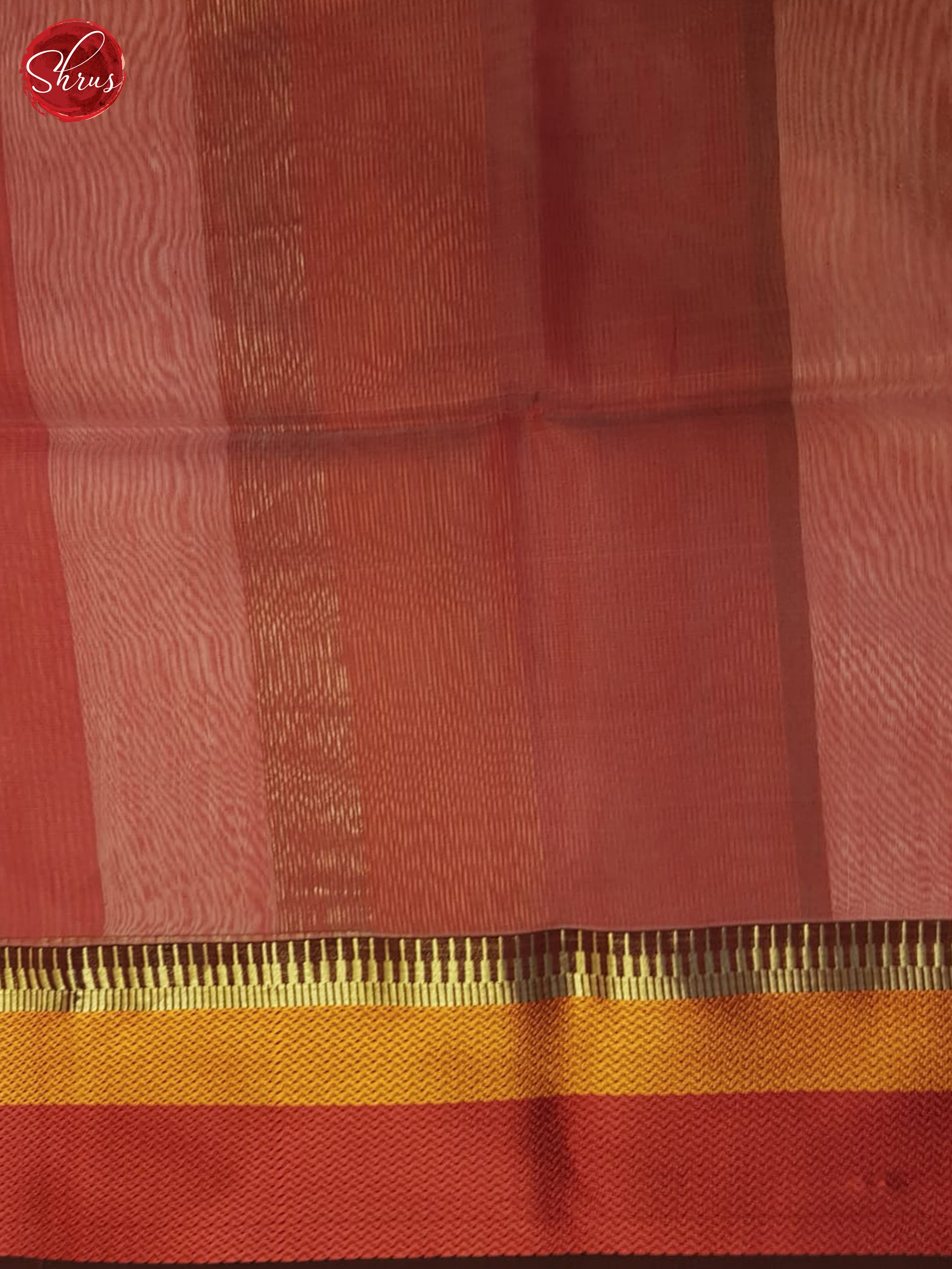 Cream And Red- Maheshwari Silk Cotton Saree - Shop on ShrusEternity.com