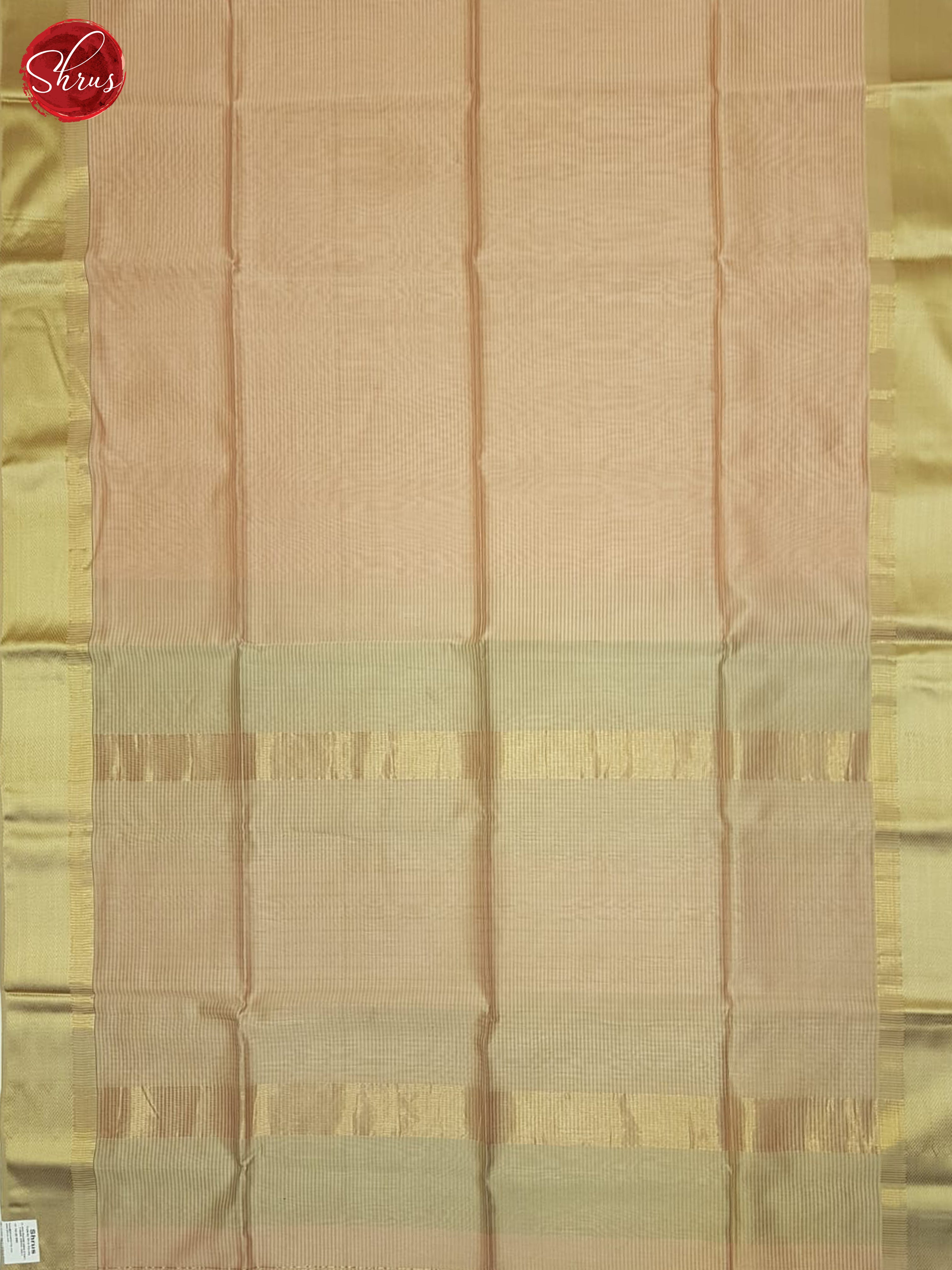 Light Onion And Beige- Maheshwari Silk Cotton Saree - Shop on ShrusEternity.com