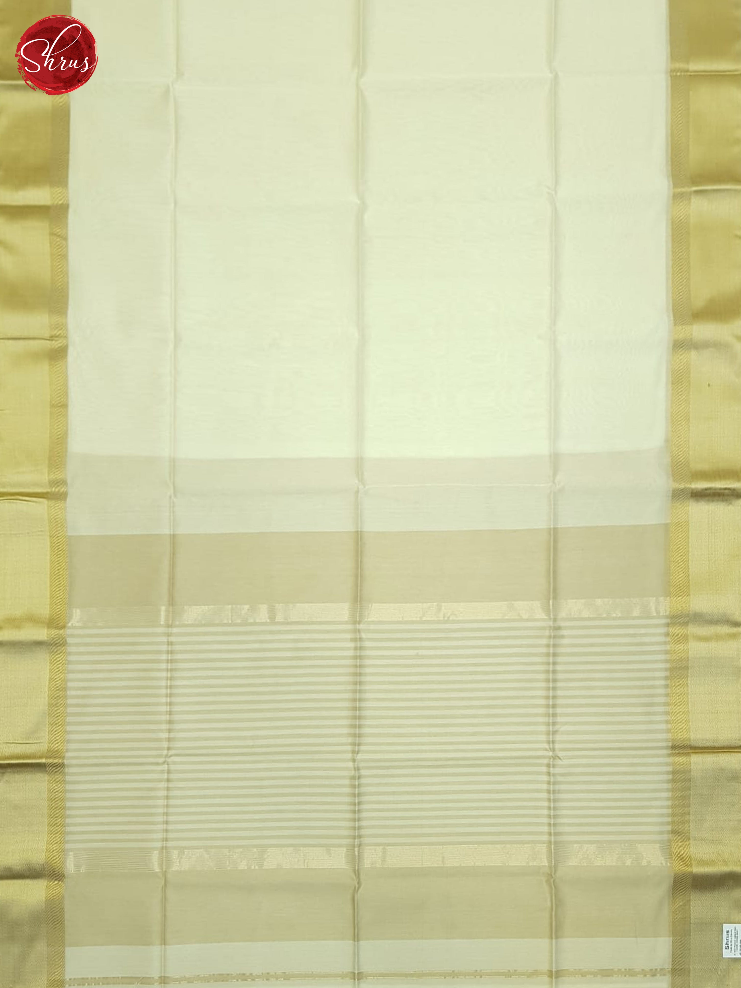 Cream & Beige - Maheshwari Silk Cotton Saree - Shop on ShrusEternity.com