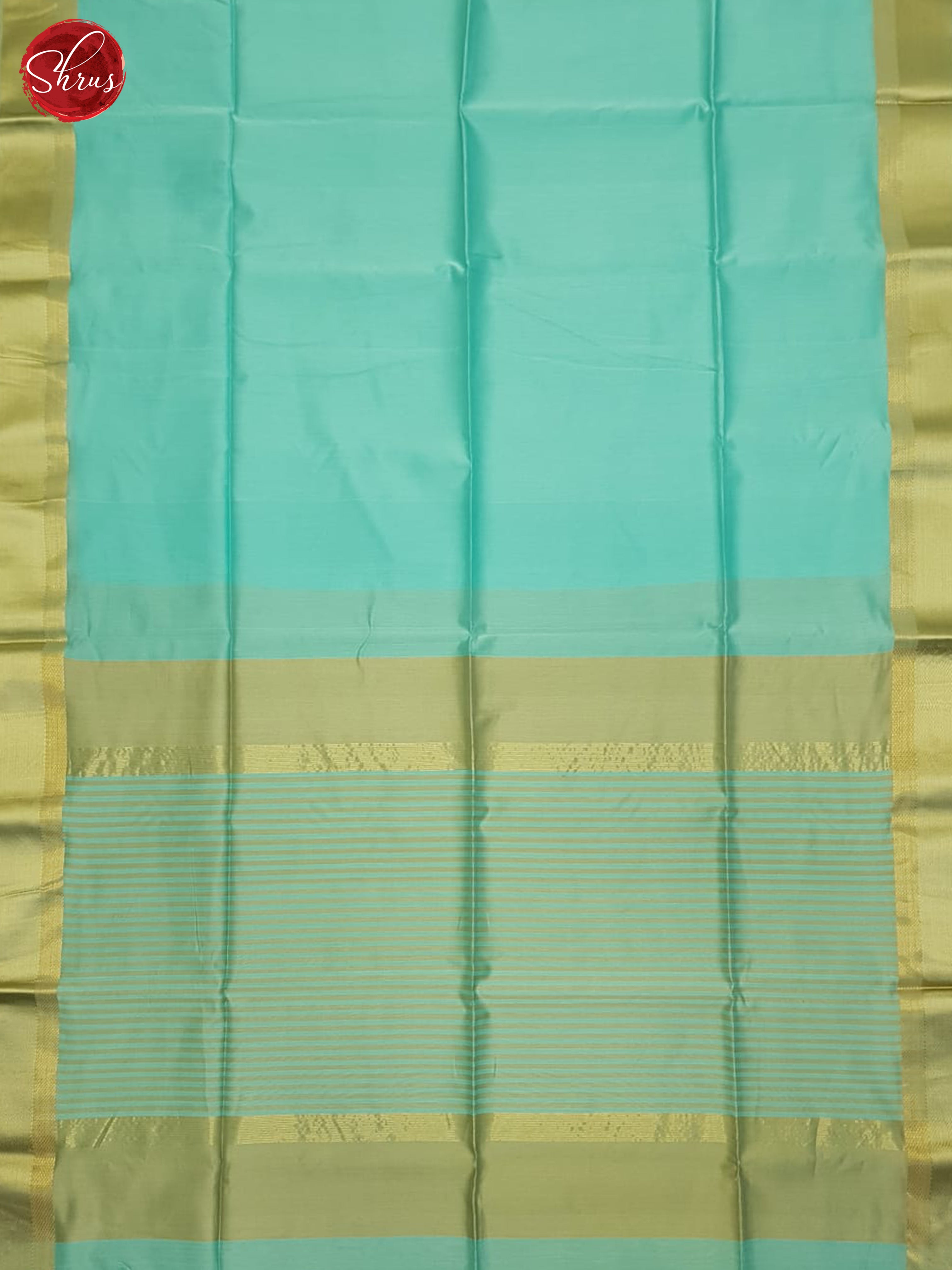 Blue & Beige- Maheshwari Silk Cotton Saree - Shop on ShrusEternity.com