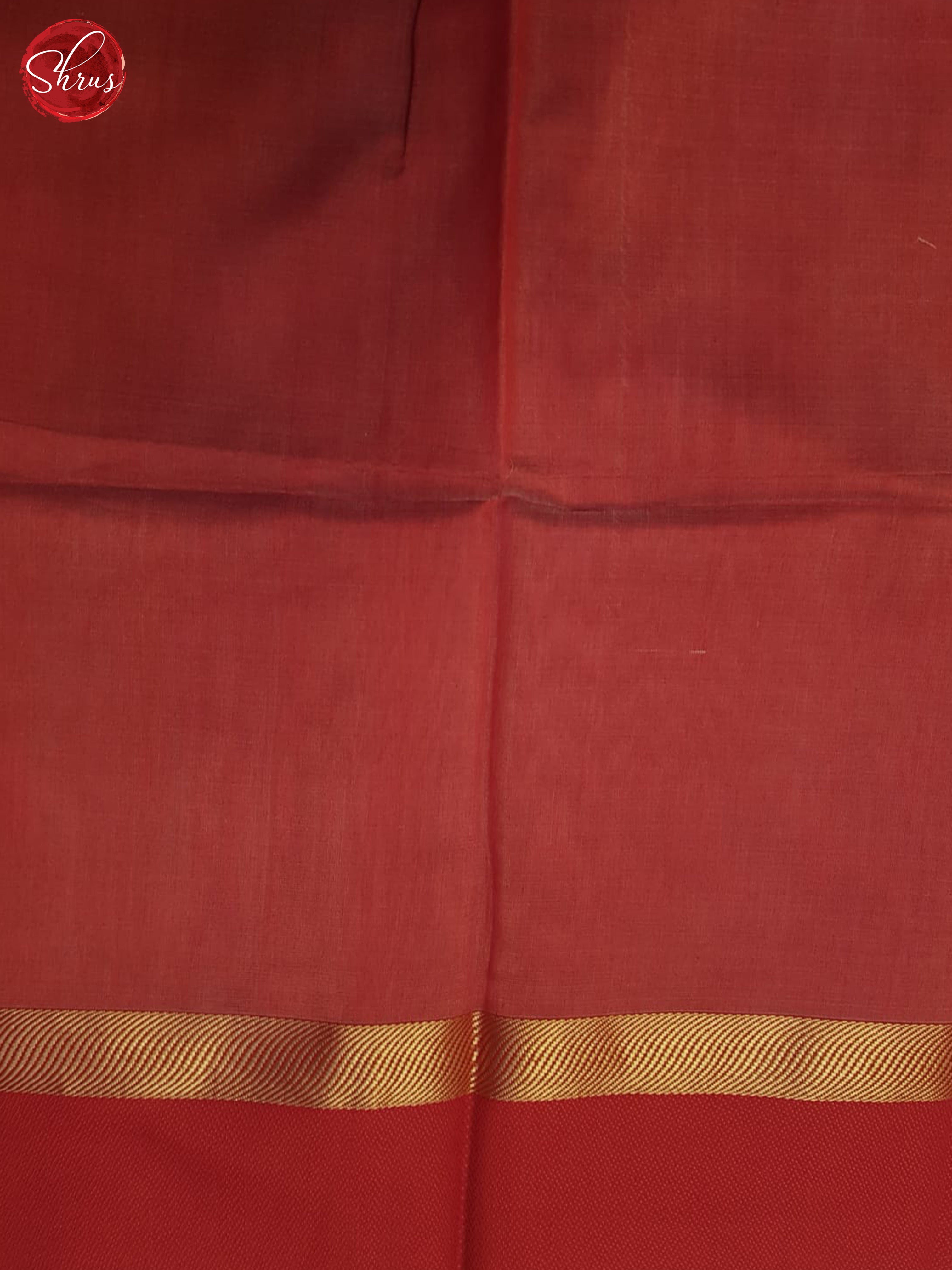 Cream And Red- Maheshwari Silk Cotton Saree - Shop on ShrusEternity.com