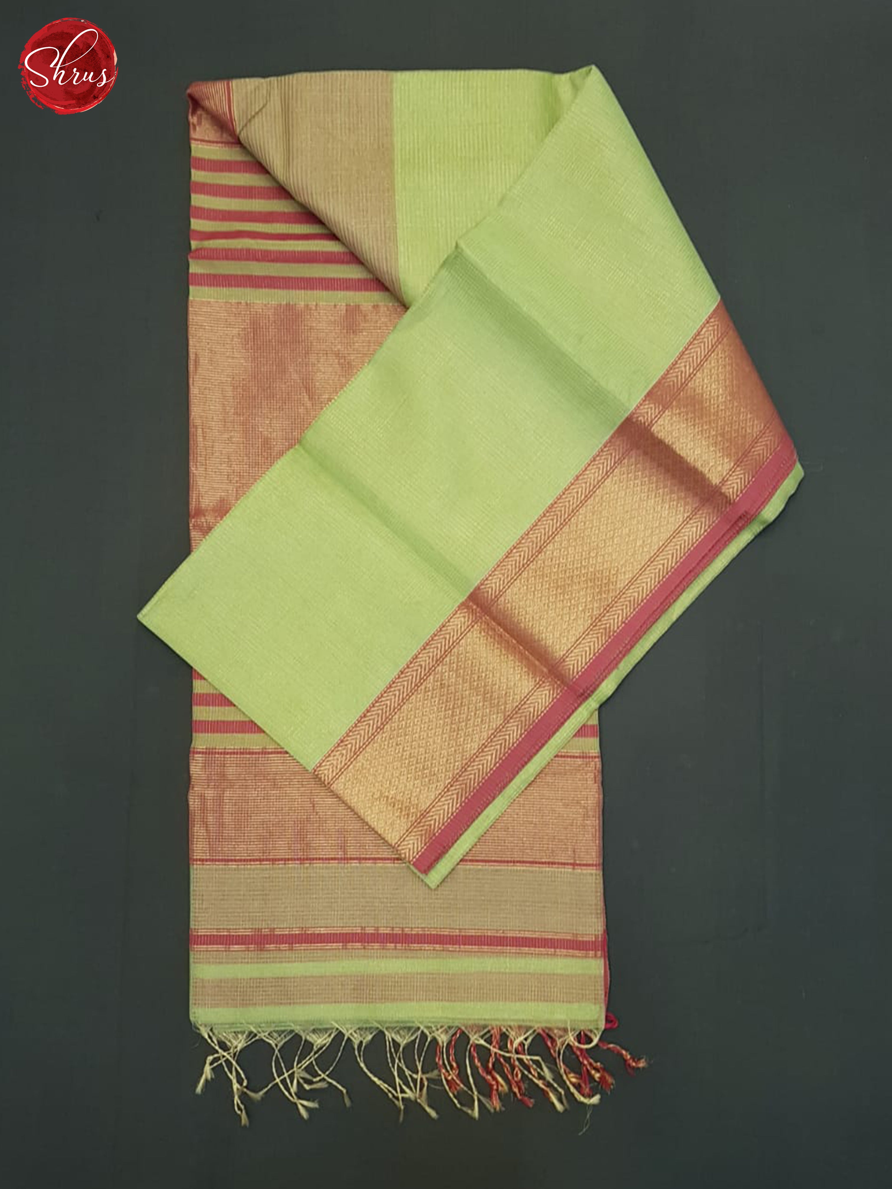 Green & Pink- Maheshwari Silk Cotton Saree - Shop on ShrusEternity.com