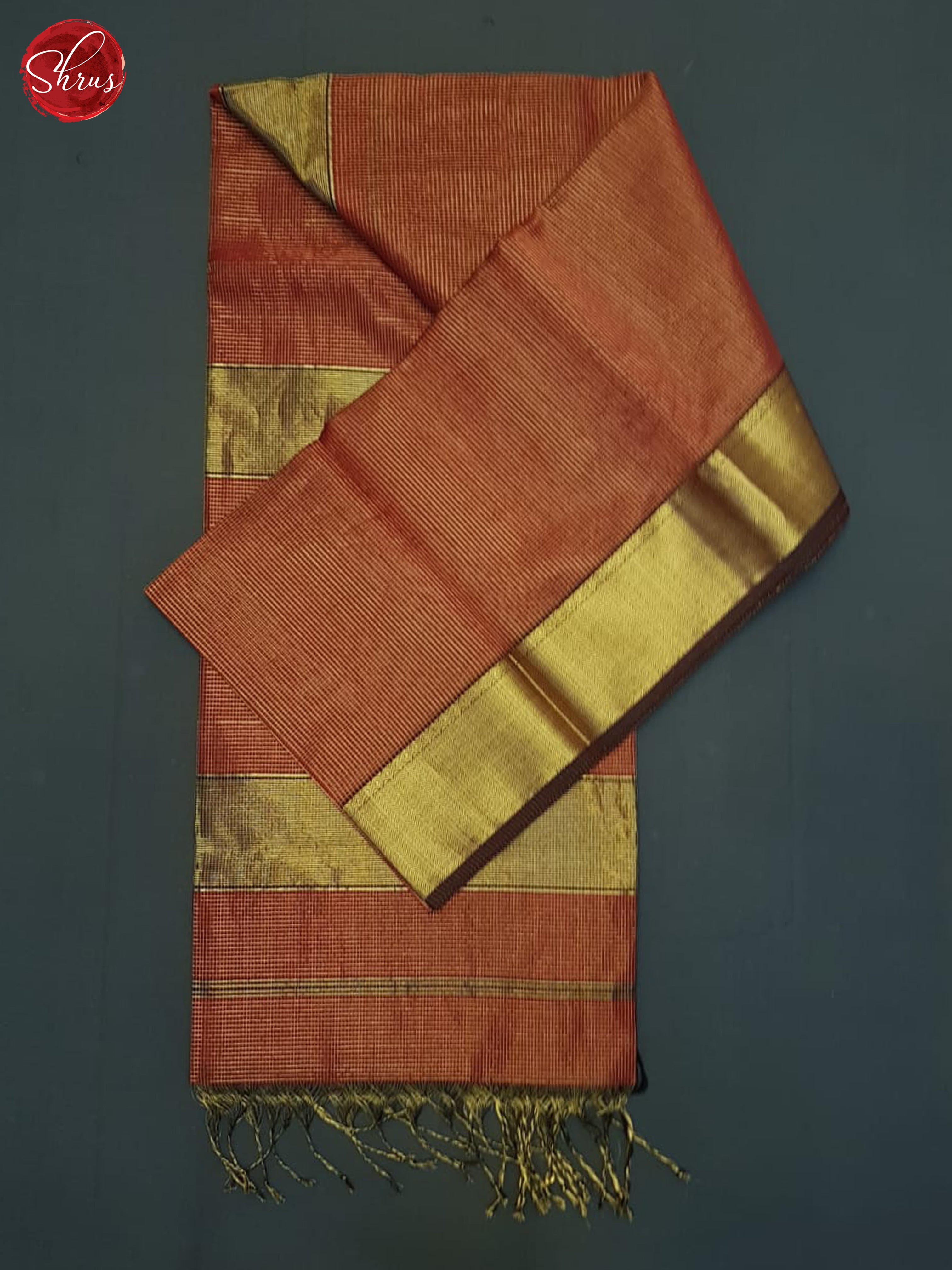 Brown(Single Tone)- Maheshwari Silk Cotton Saree - Shop on ShrusEternity.com