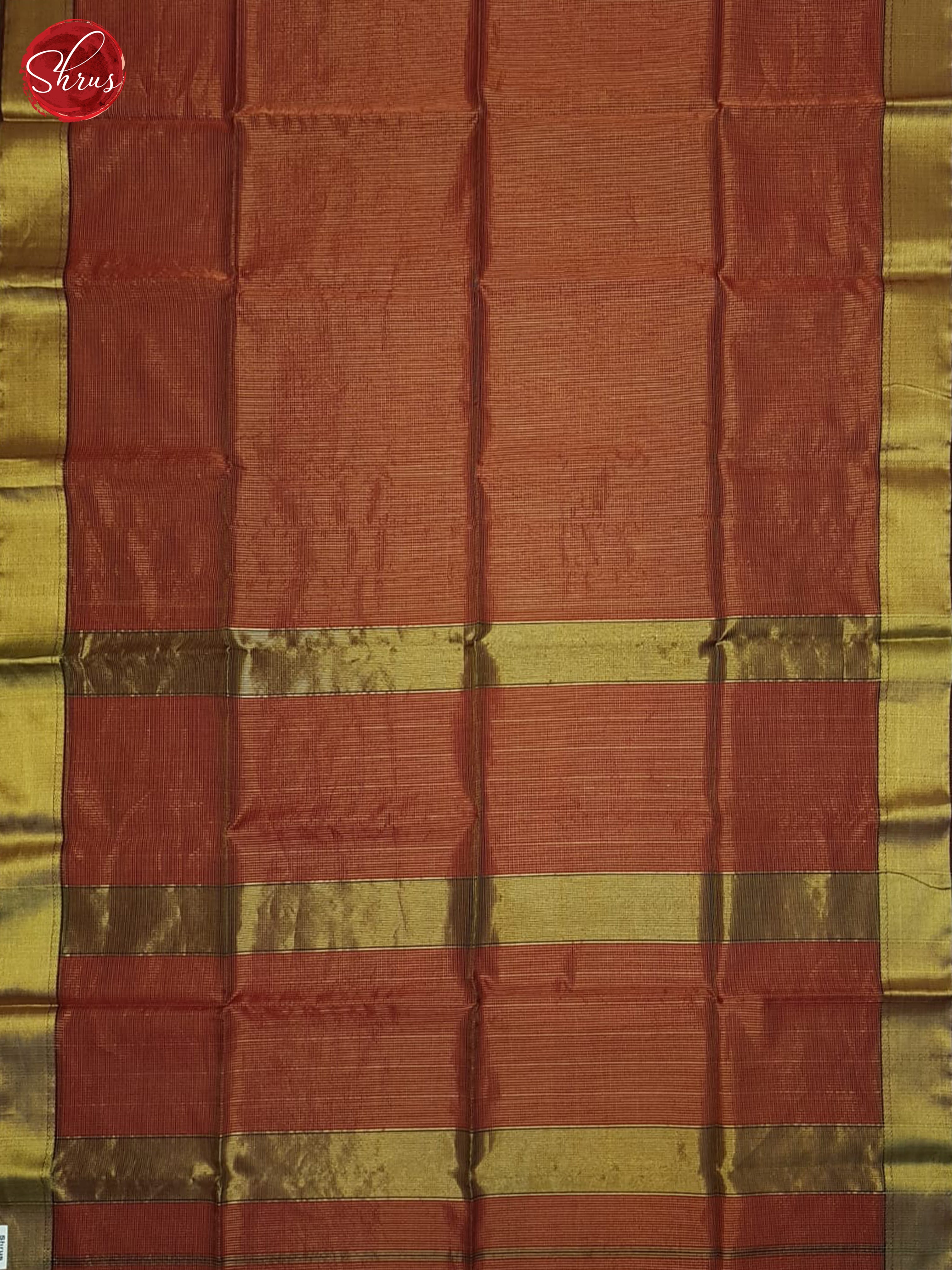 Brown(Single Tone)- Maheshwari Silk Cotton Saree - Shop on ShrusEternity.com