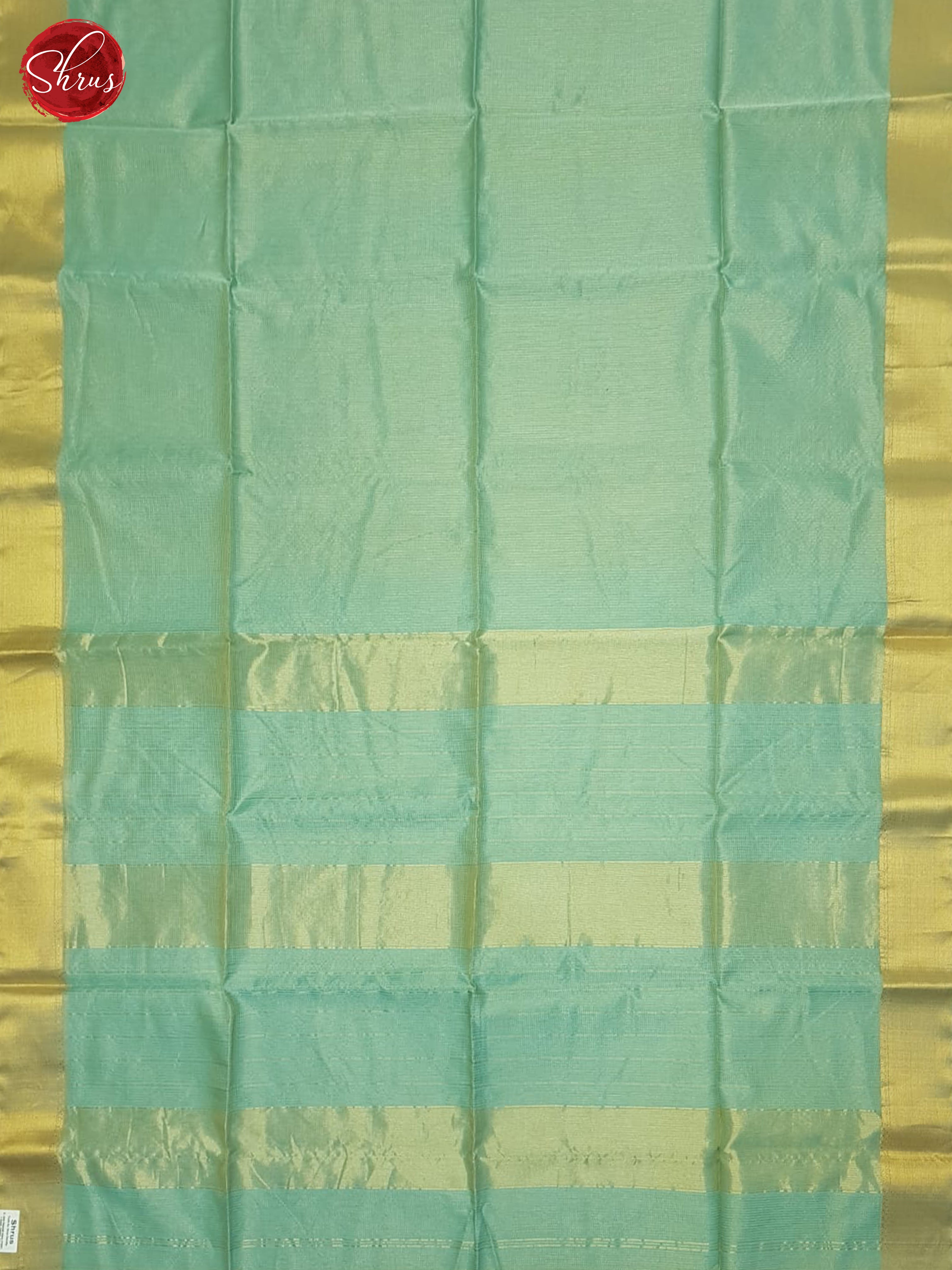 Teal Blue(Single Tone)- Maheshwari Silk Cotton Saree - Shop on ShrusEternity.com