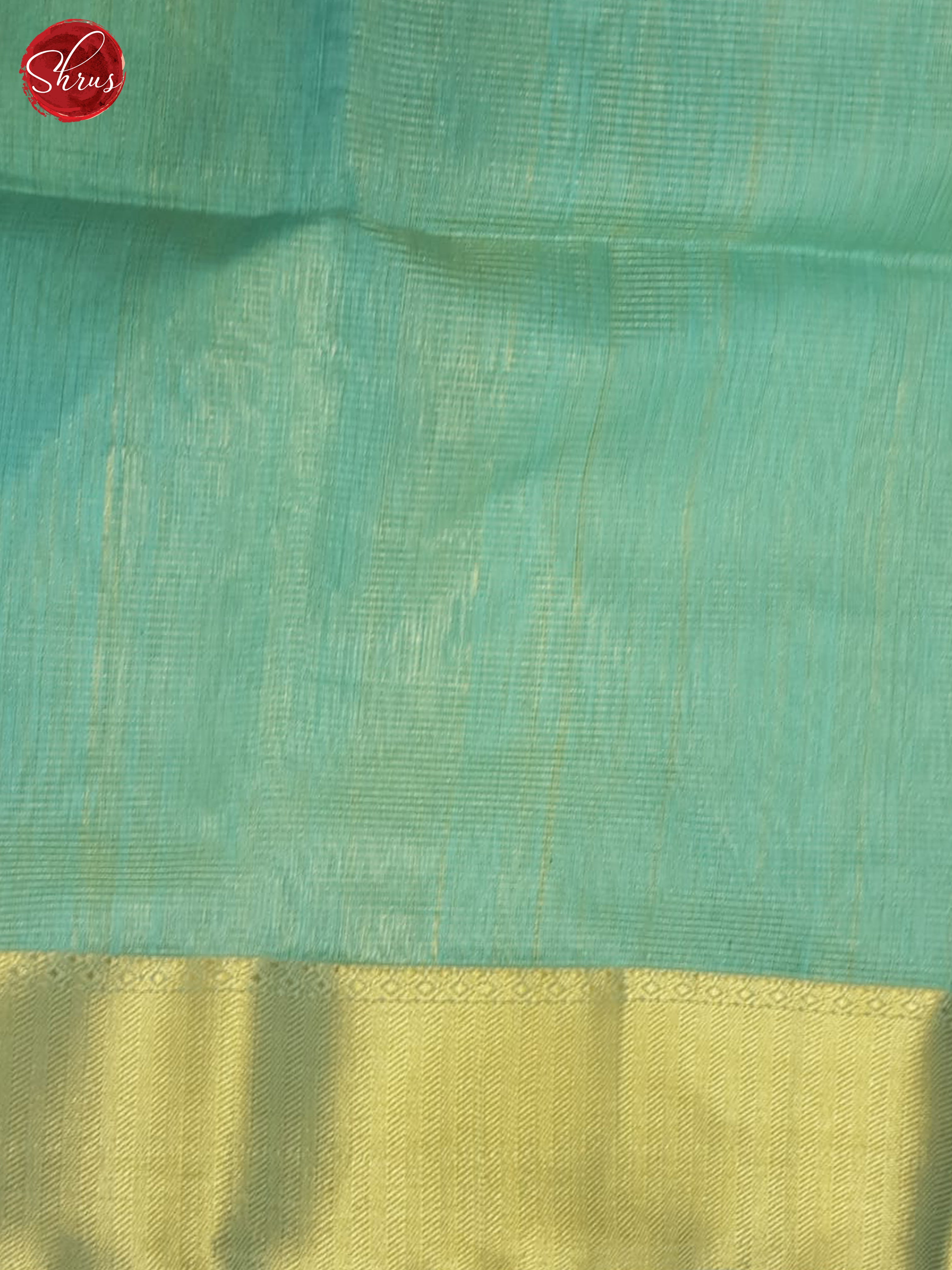Teal Blue(Single Tone)- Maheshwari Silk Cotton Saree - Shop on ShrusEternity.com