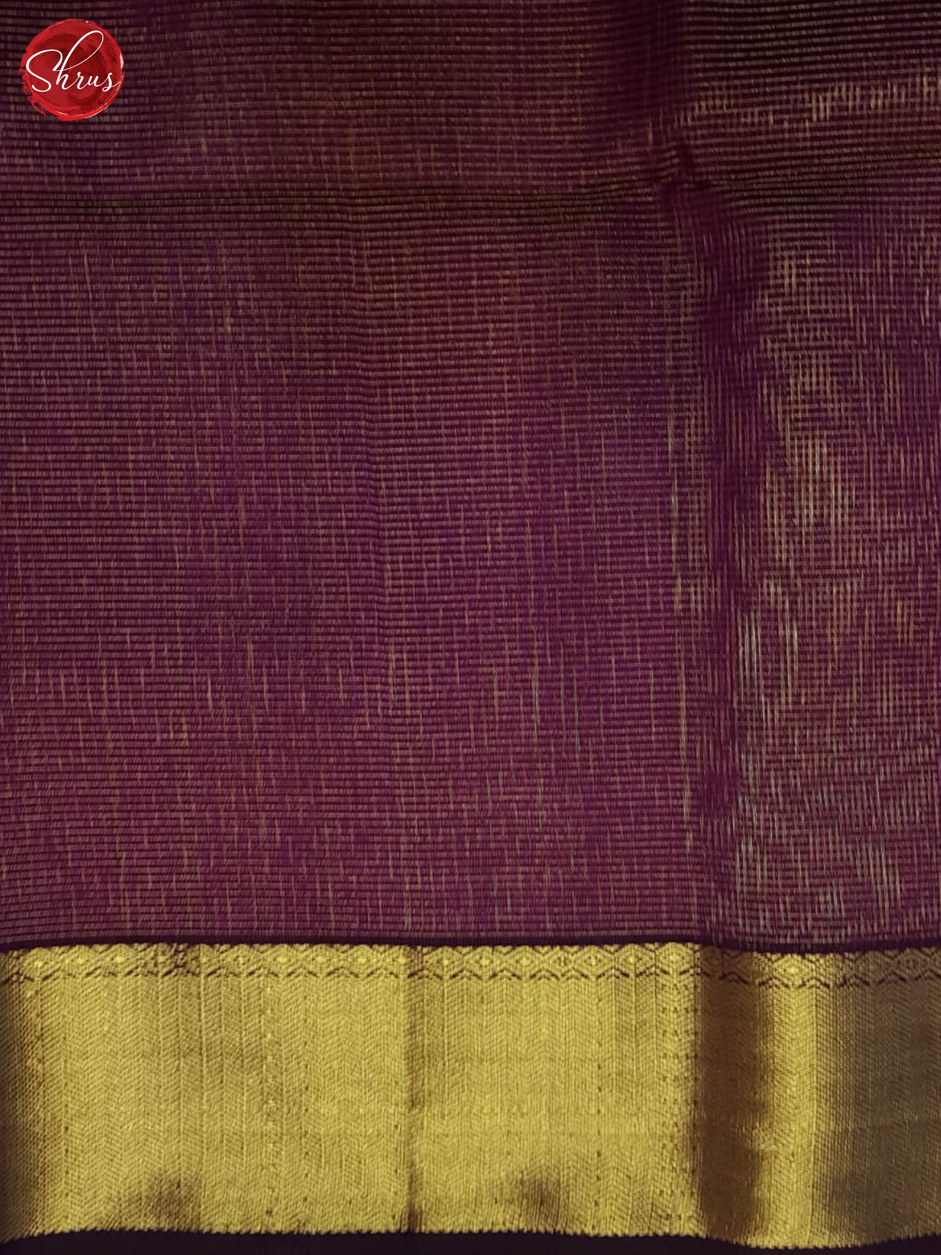 Wine(Single Tone)- Maheshwari Silk Cotton saree - Shop on ShrusEternity.com