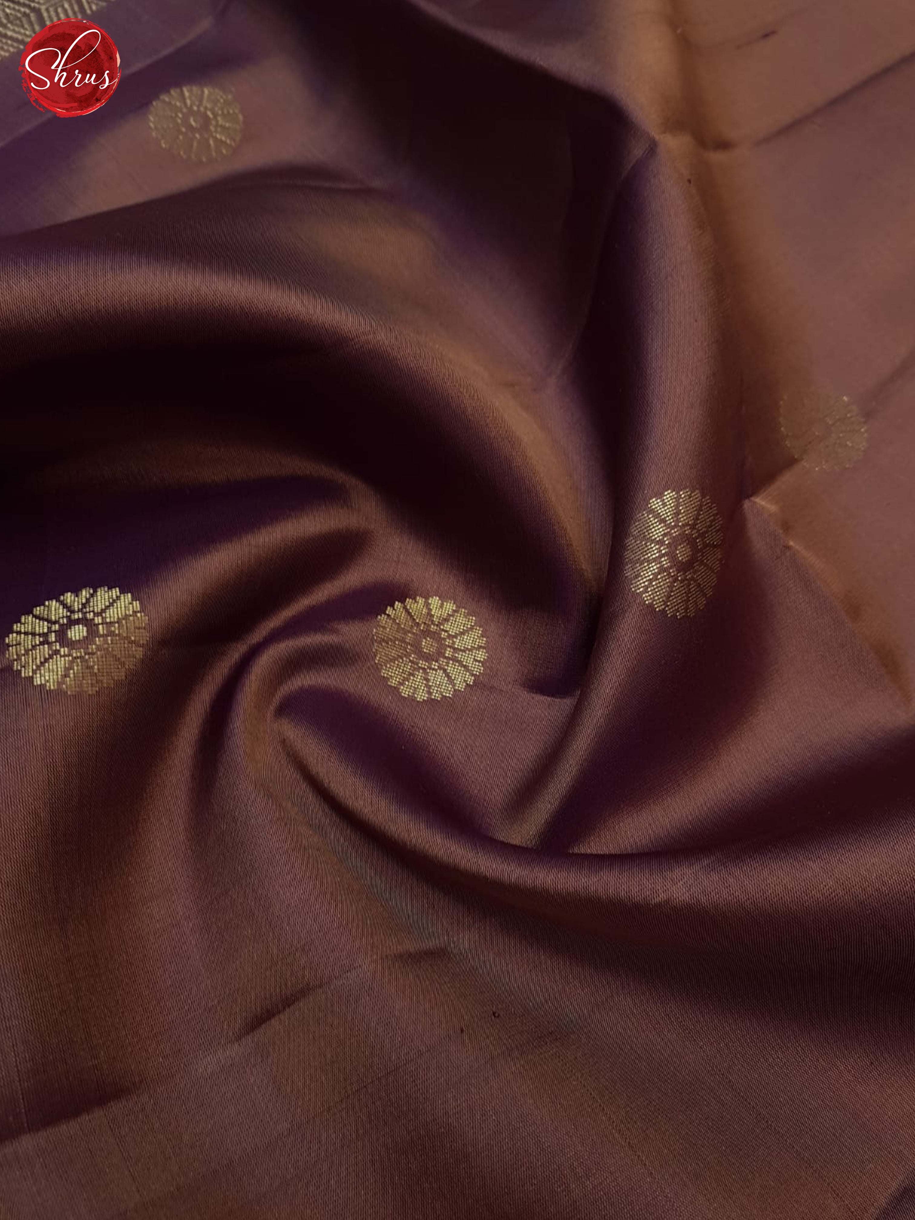 Pastel Brown And Jamun Fruit- Soft Silk Saree - Shop on ShrusEternity.com
