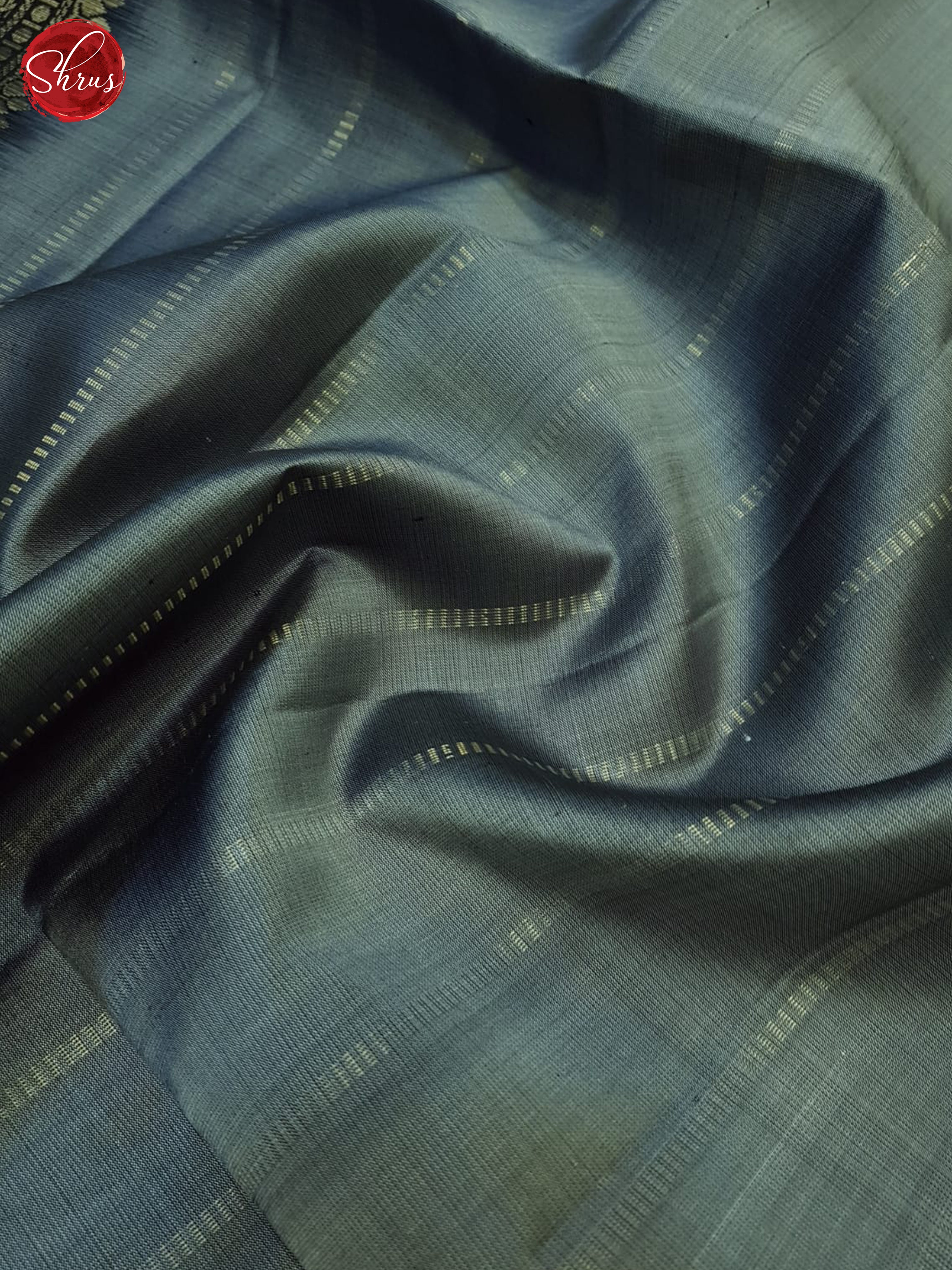Grey & Black- Soft Silk Saree - Shop on ShrusEternity.com