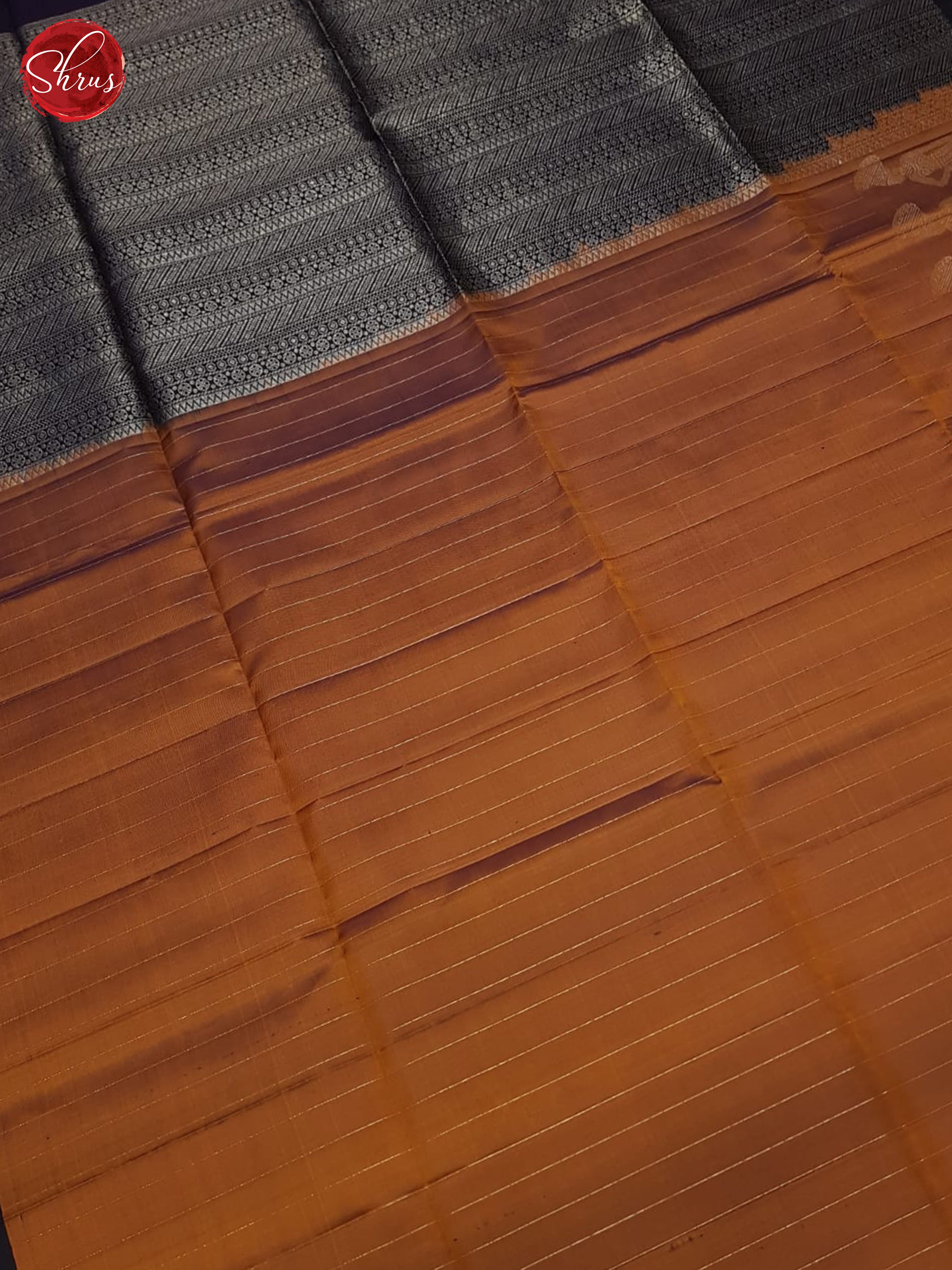 Brick & Blue- Soft Silk Saree - Shop on ShrusEternity.com