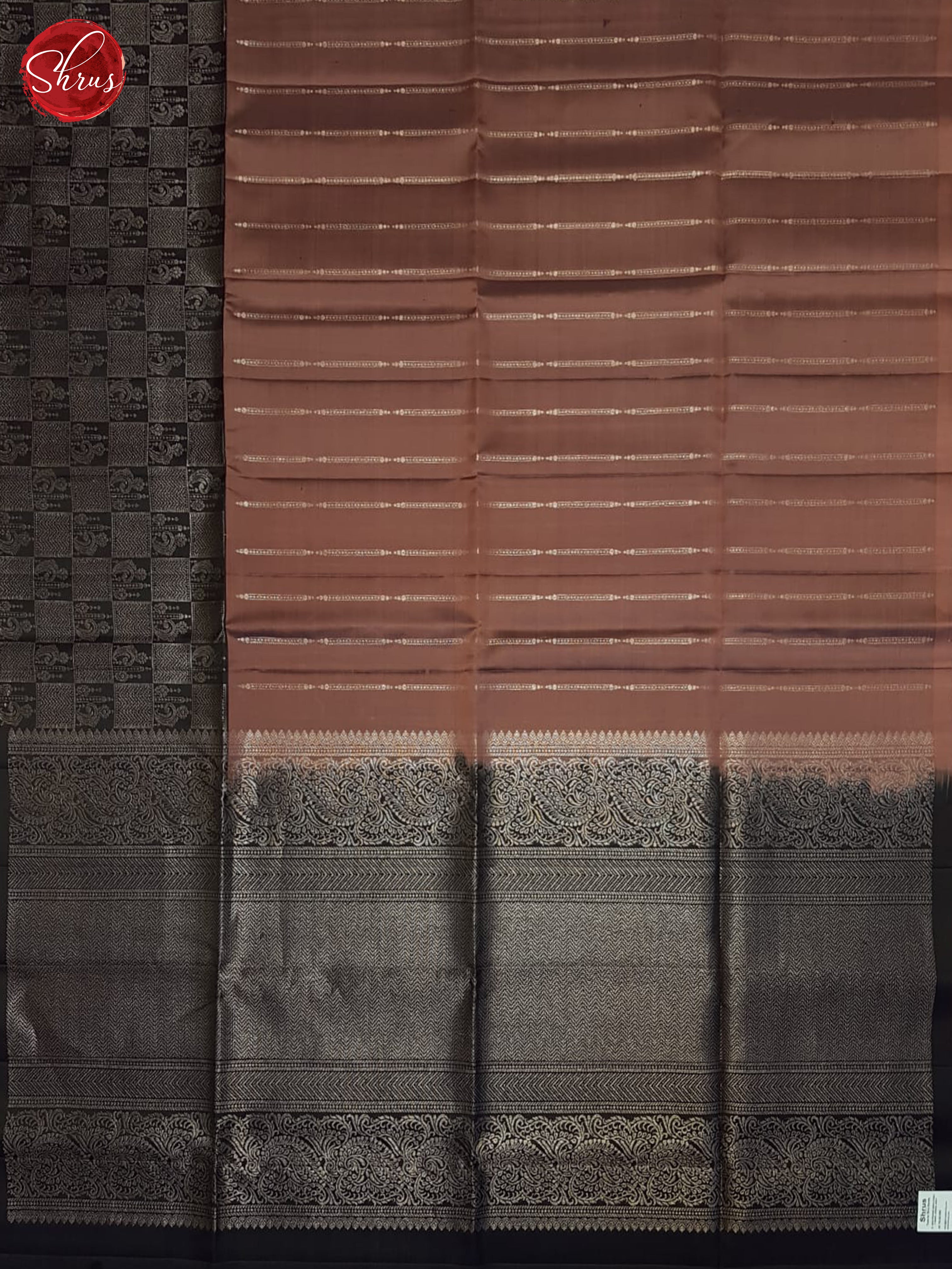 Dusty Dark Onion & Brown - Soft Silk Saree - Shop on ShrusEternity.com
