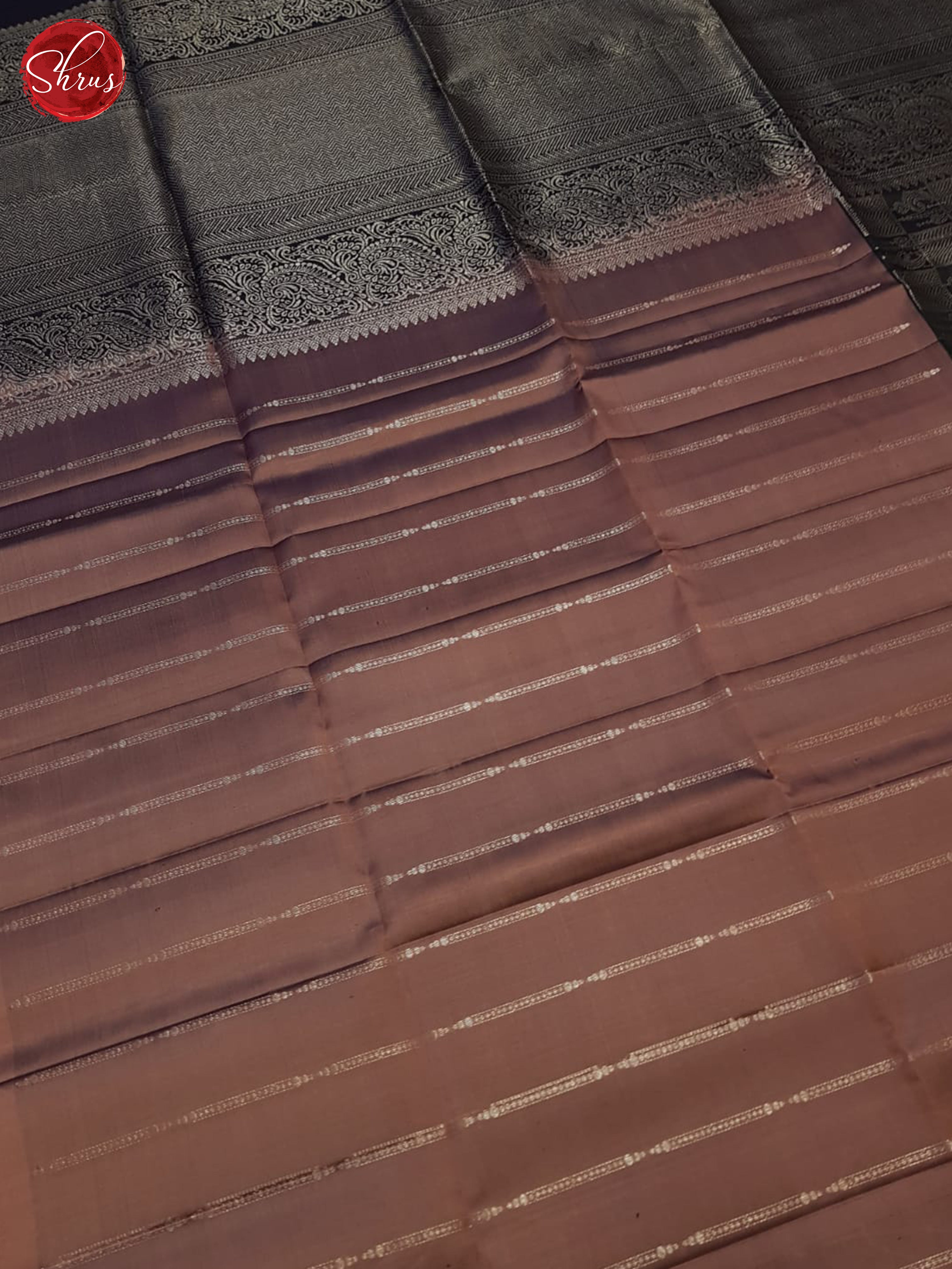 Dusty Dark Onion & Brown - Soft Silk Saree - Shop on ShrusEternity.com