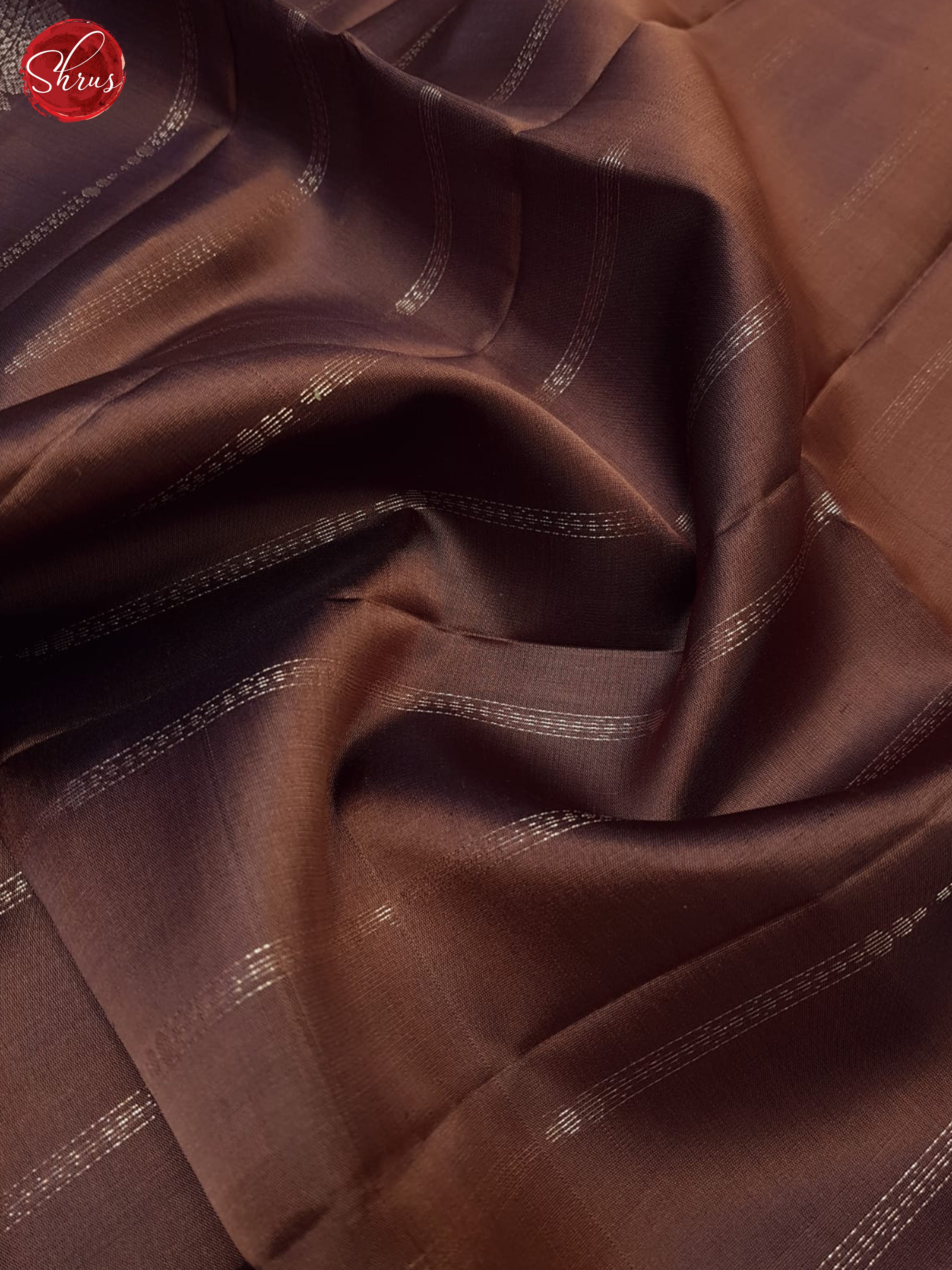 Dusty Dark Onion & Brown - Soft Silk Saree - Shop on ShrusEternity.com