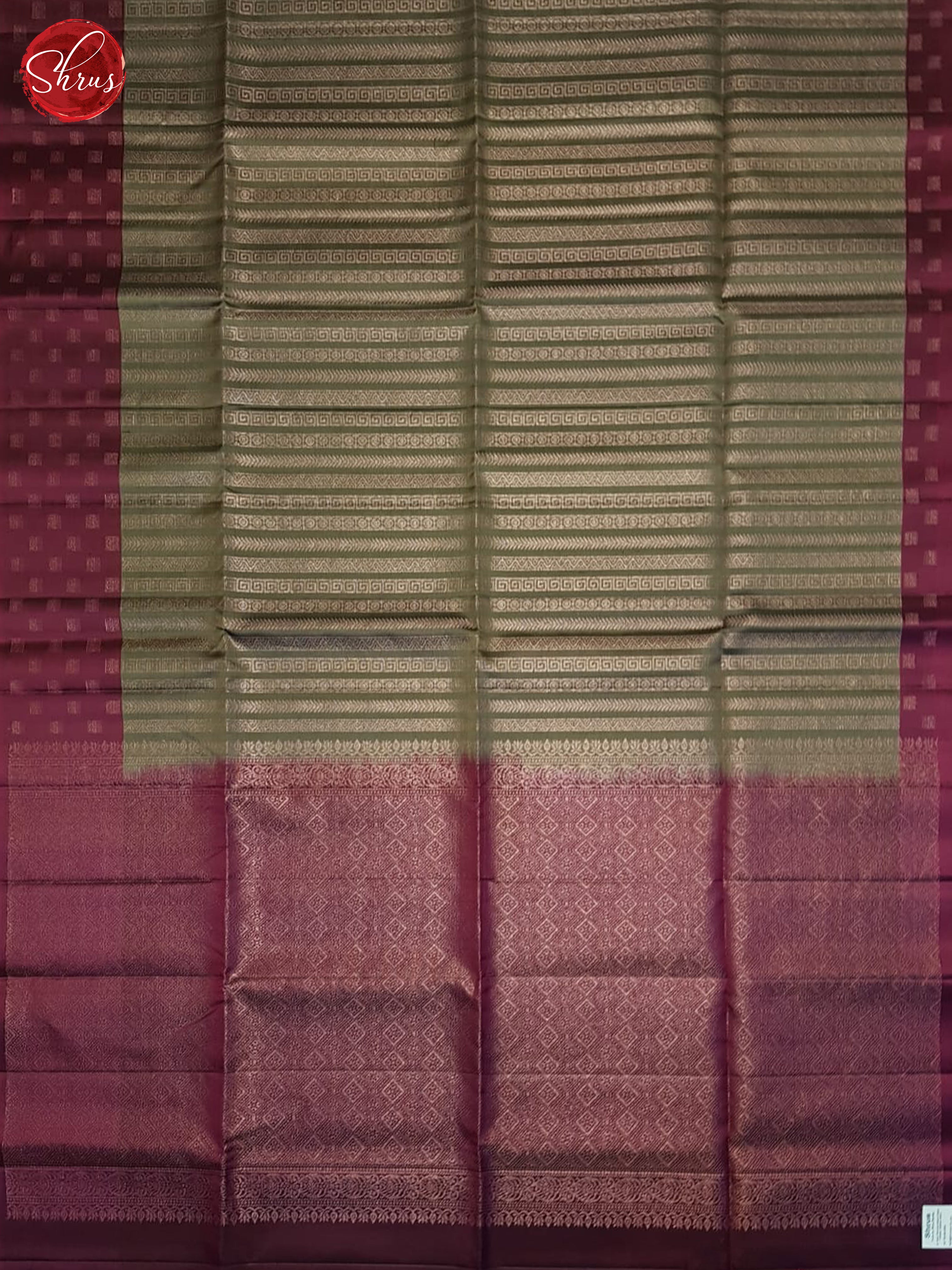 Green And Wine- Soft Silk Saree - Shop on ShrusEternity.com