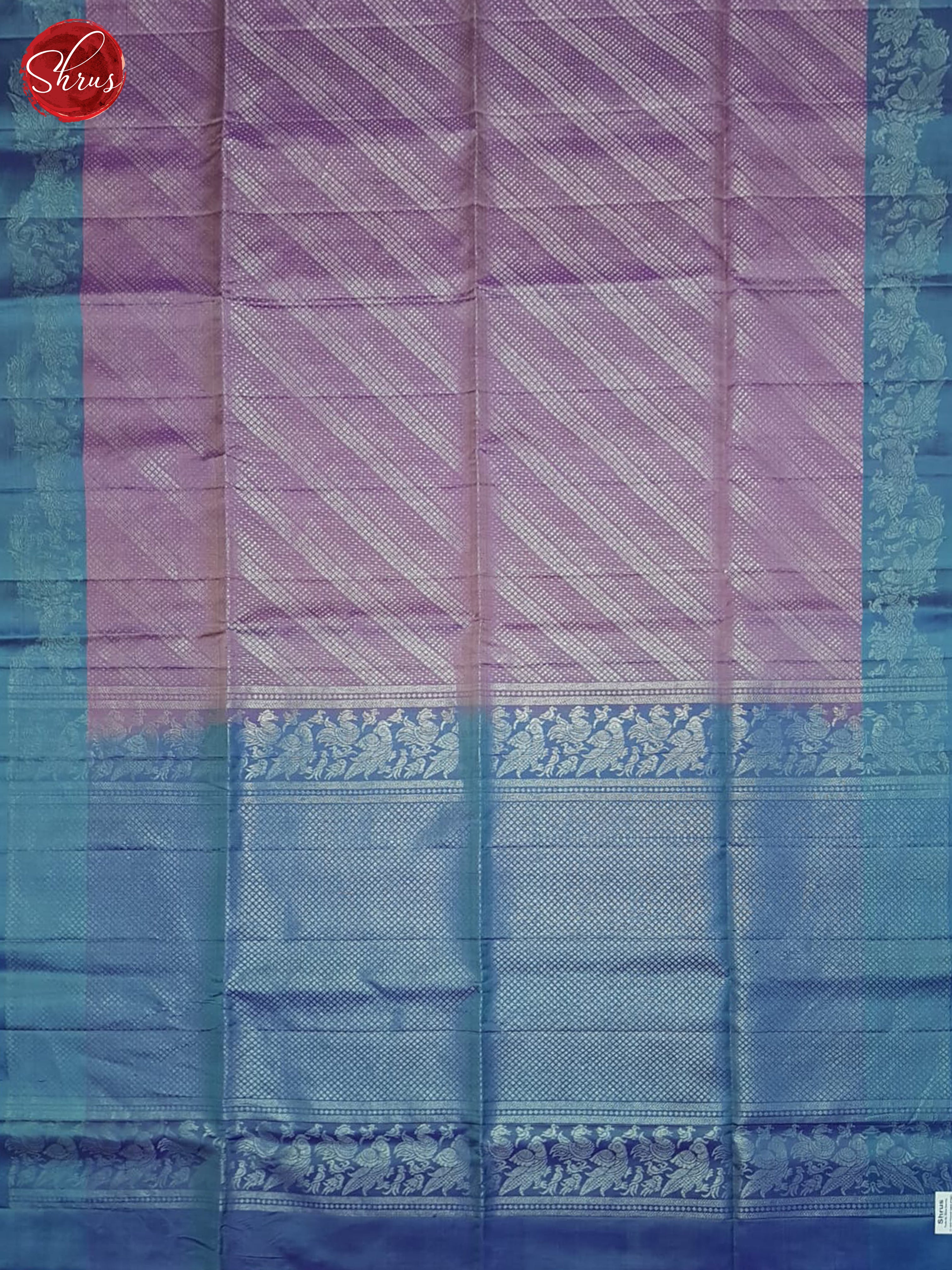 Lavender And Blue- soft Silk Saree - Shop on ShrusEternity.com