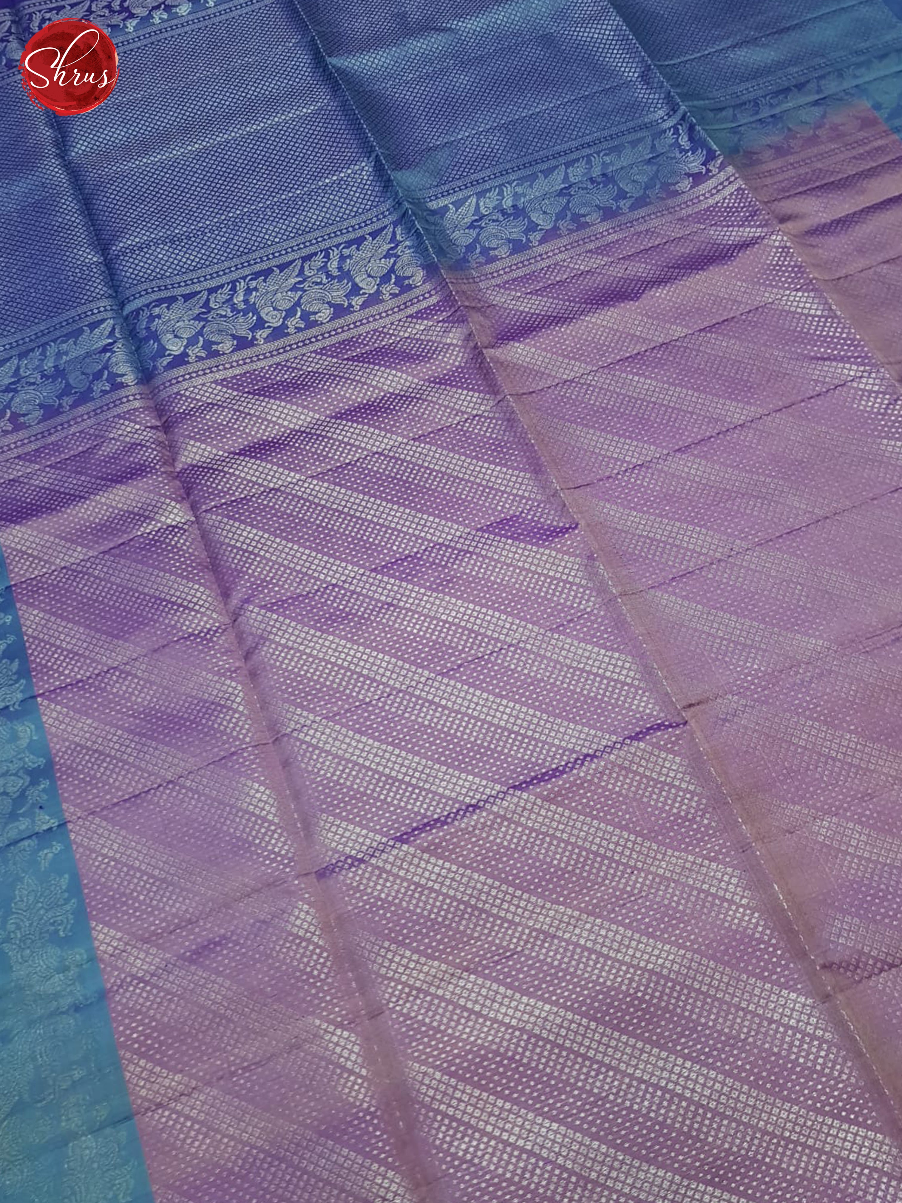 Lavender And Blue- soft Silk Saree - Shop on ShrusEternity.com