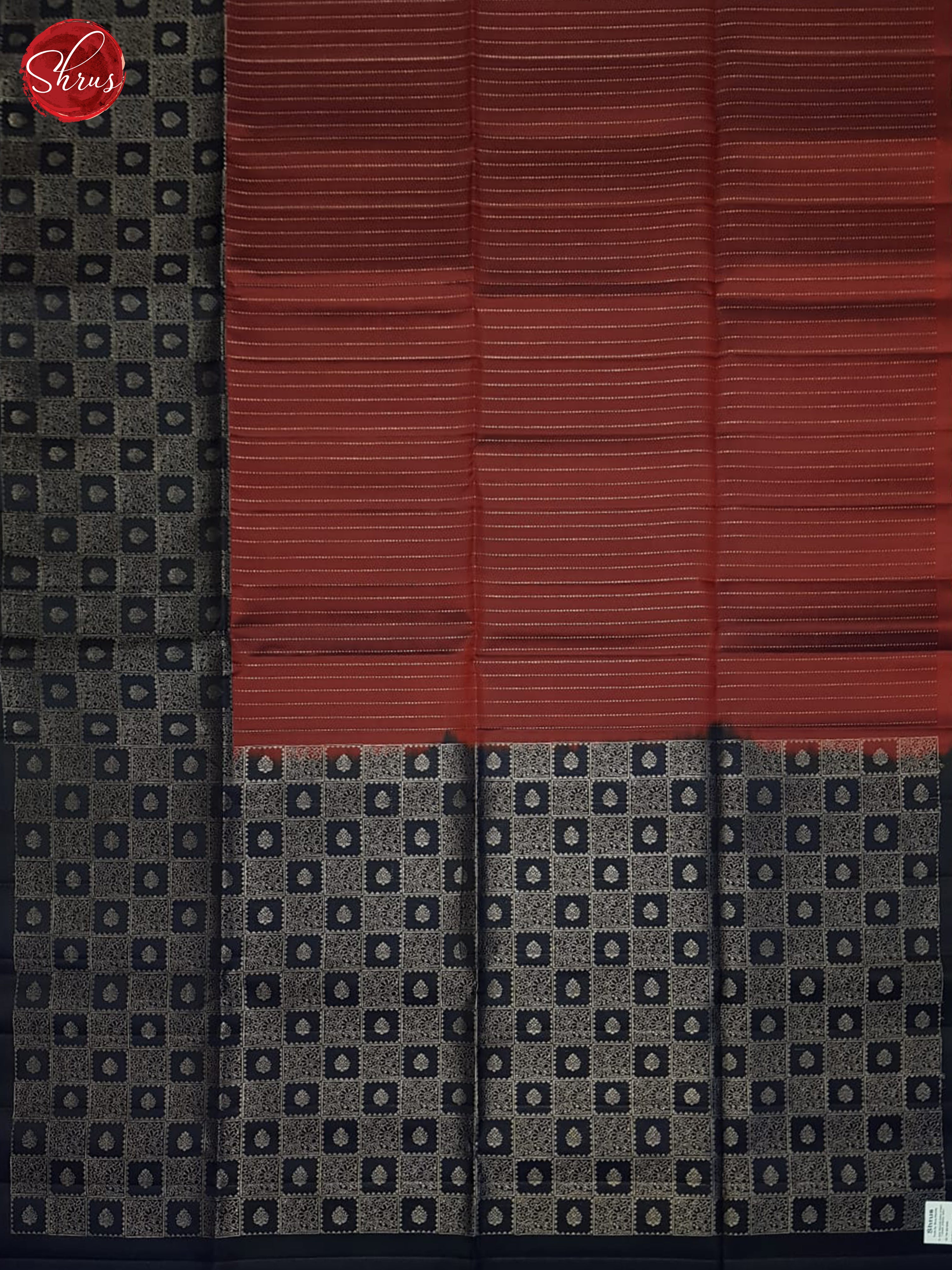 Maroon And Blue-Soft Silk Saree - Shop on ShrusEternity.com