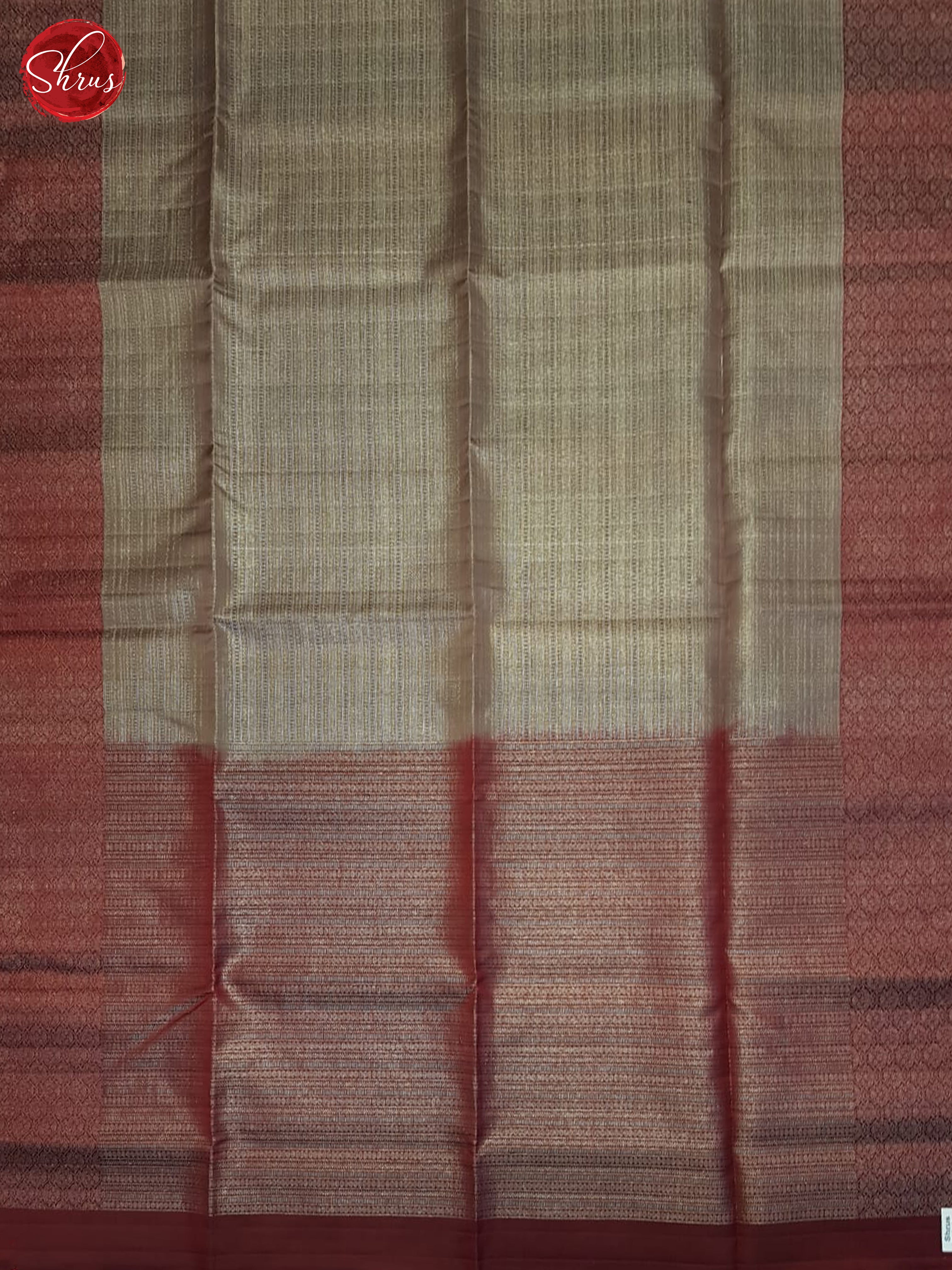 Grey And Maroon- Soft Silk Saree - Shop on ShrusEternity.com