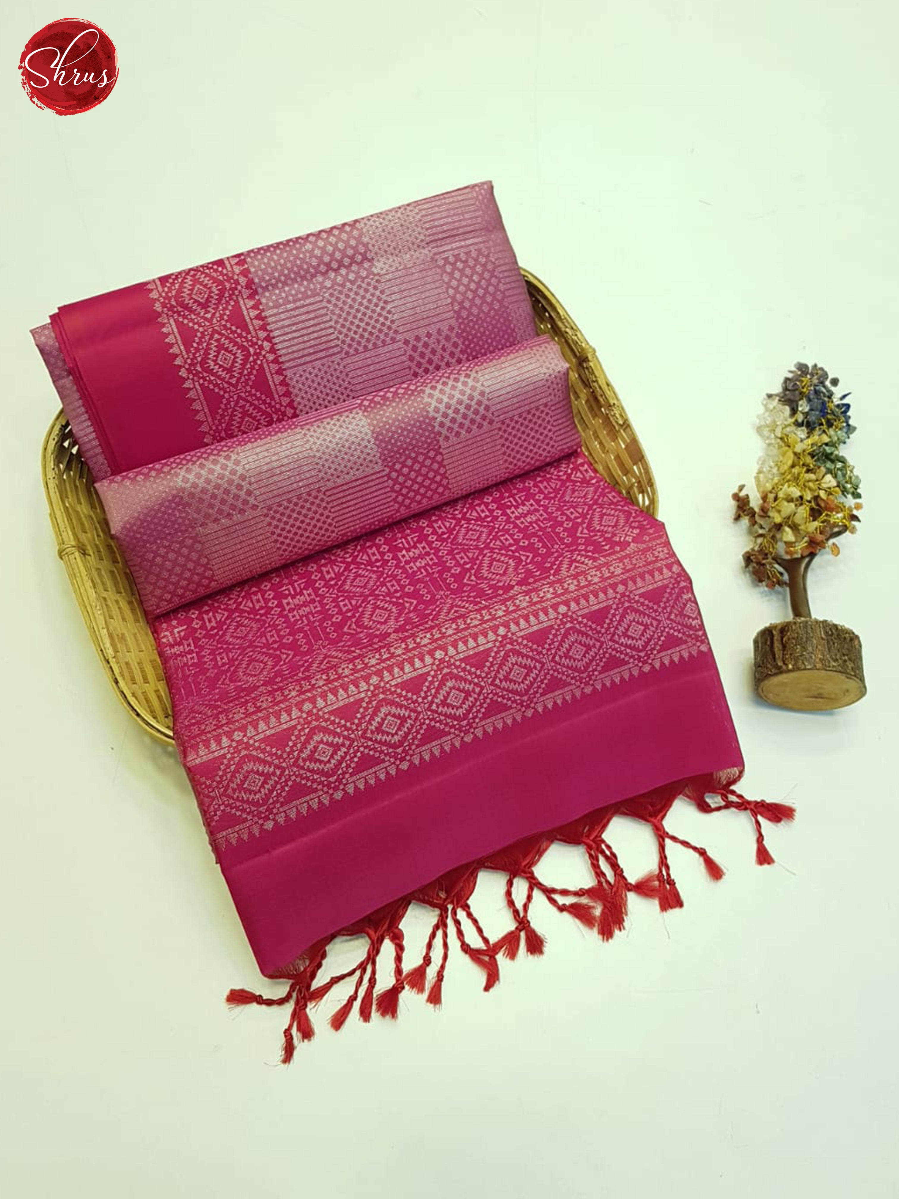 Onion Pink & Pink - Soft Silk Saree - Shop on ShrusEternity.com