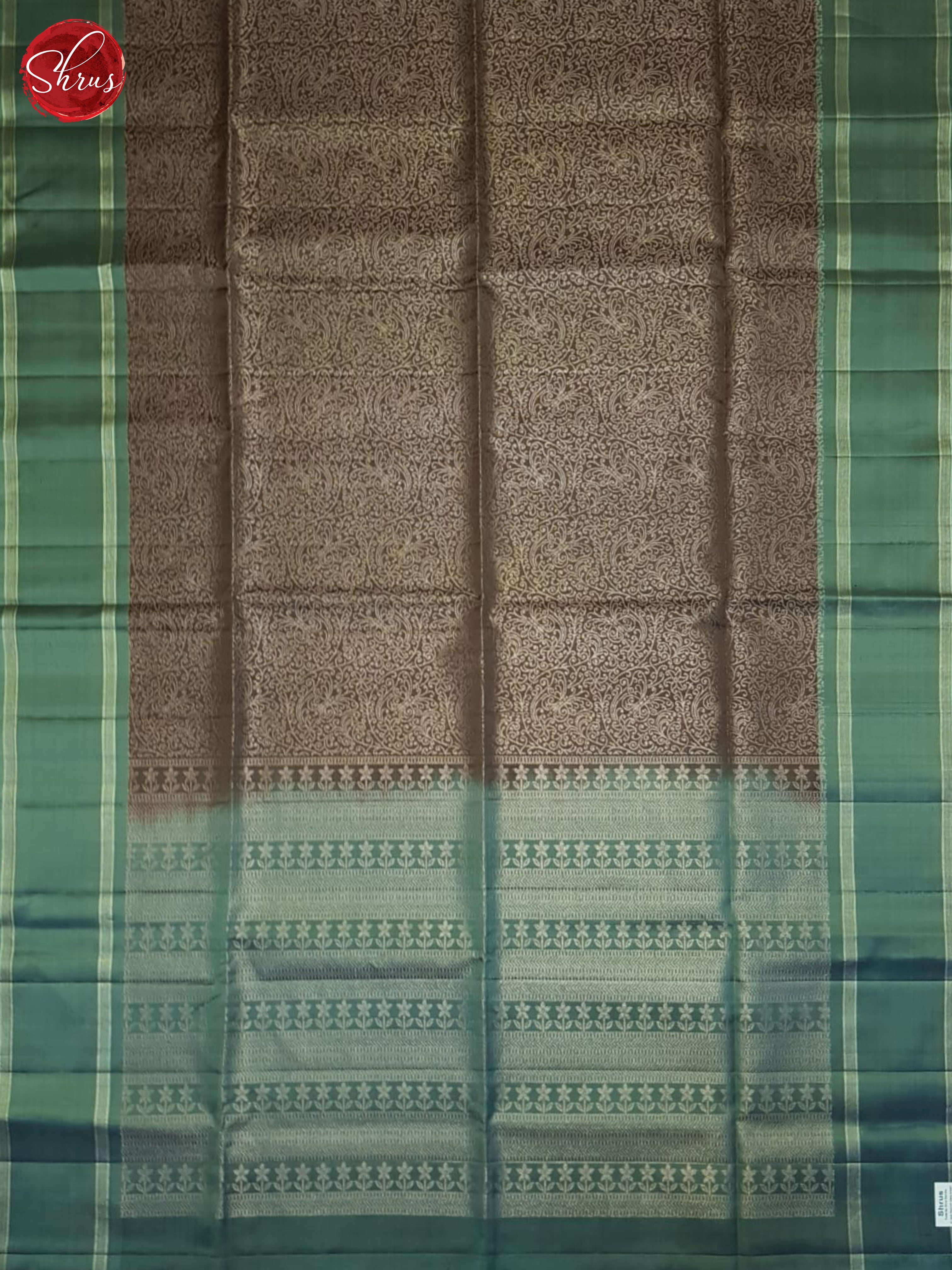 Brown And Green- Soft Silk Saree - Shop on ShrusEternity.com