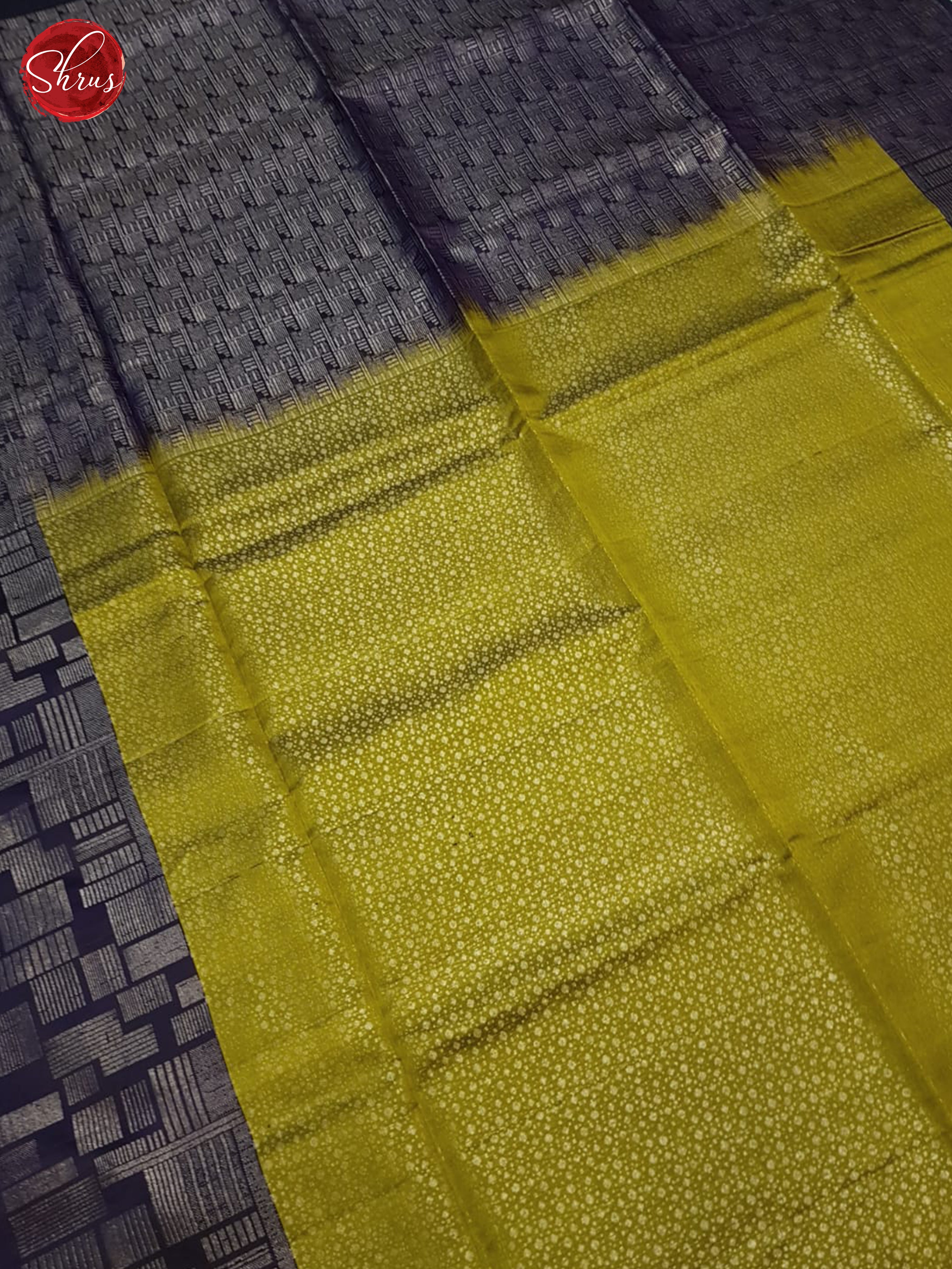 Mehandhi green And Jamun fruit- Soft Silk Saree - Shop on ShrusEternity.com