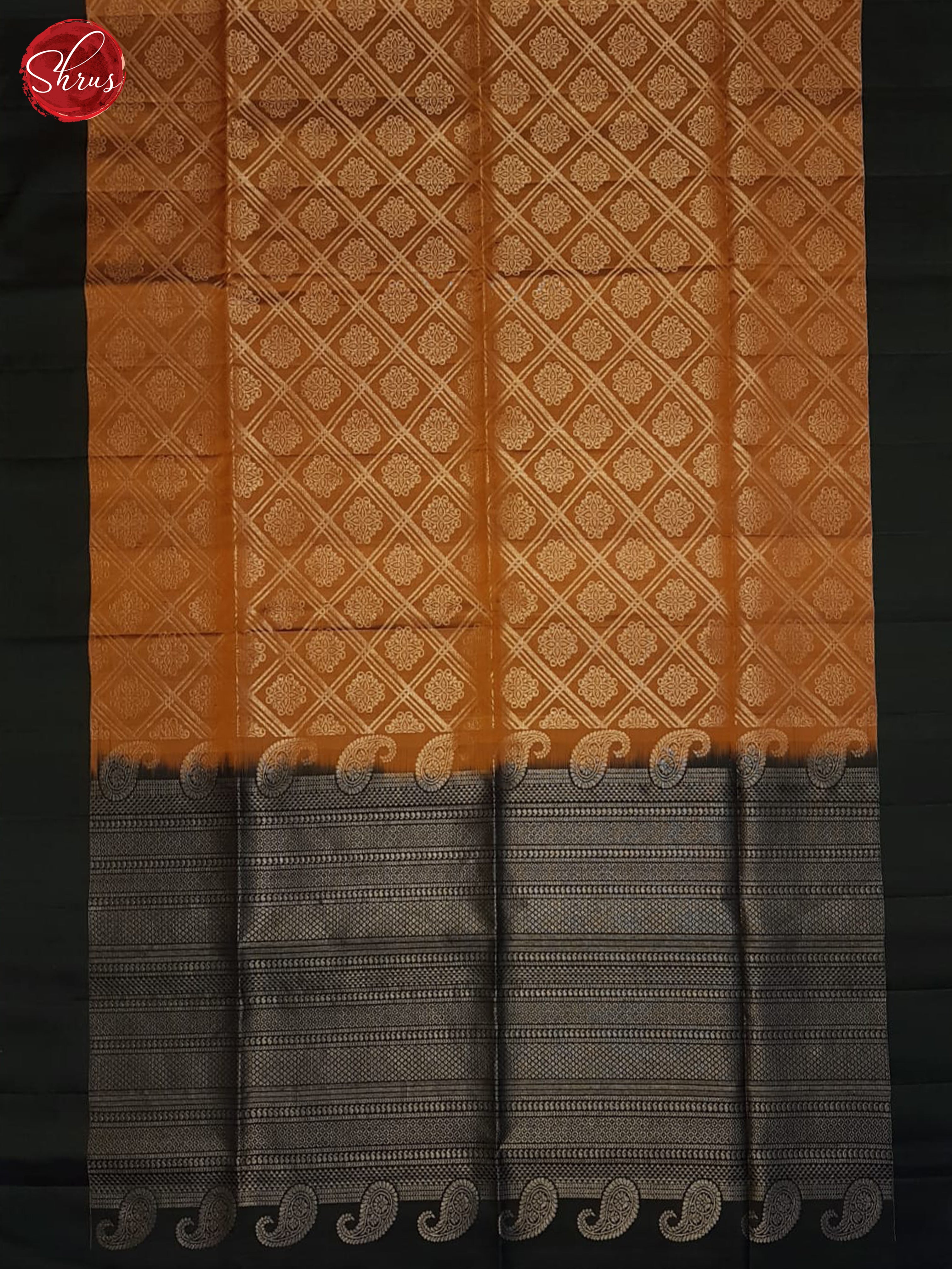 Brick And Black- Soft Silk Saree - Shop on ShrusEternity.com
