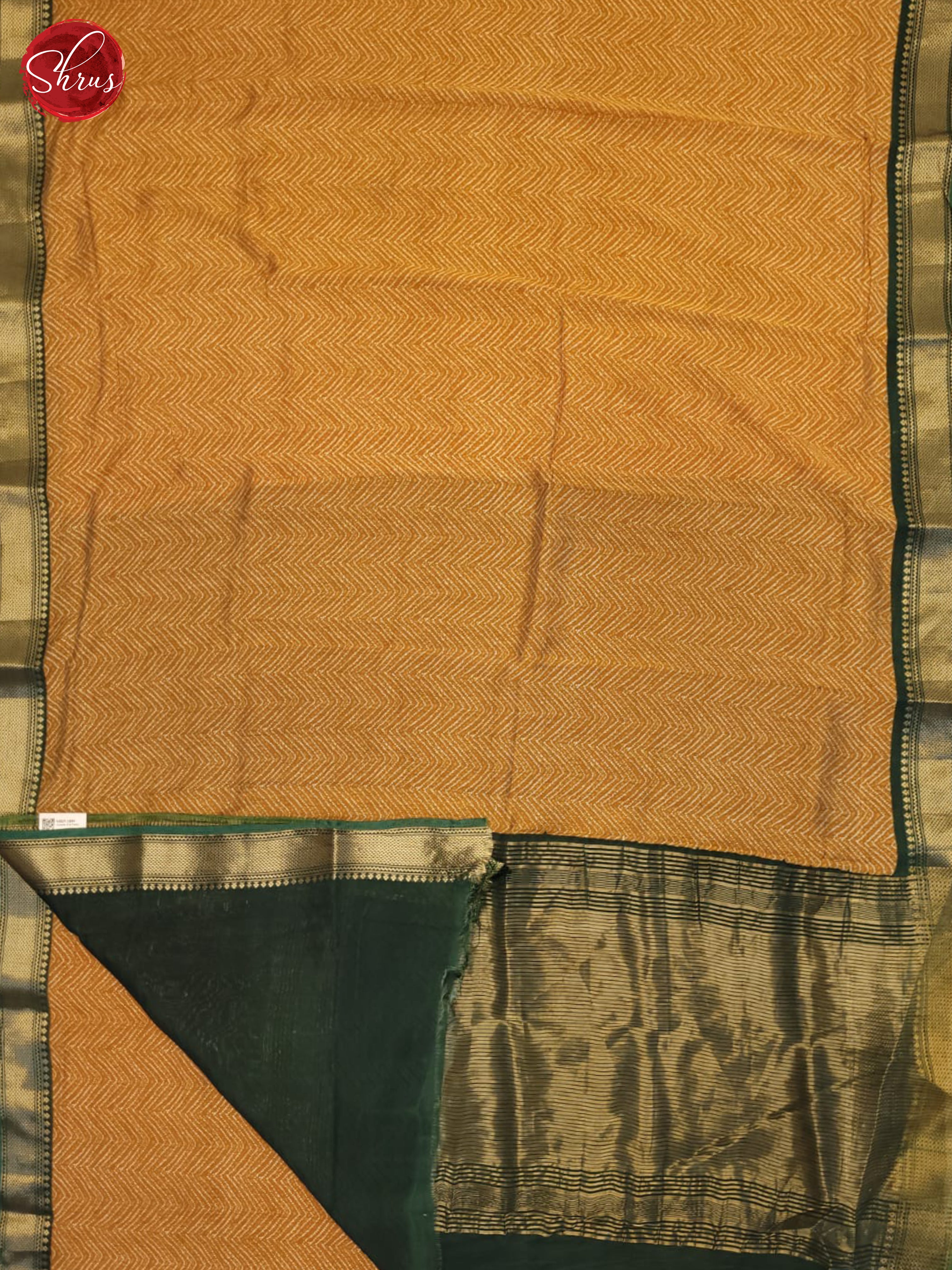 Mustard And Green- Art Modal Saree - Shop on ShrusEternity.com
