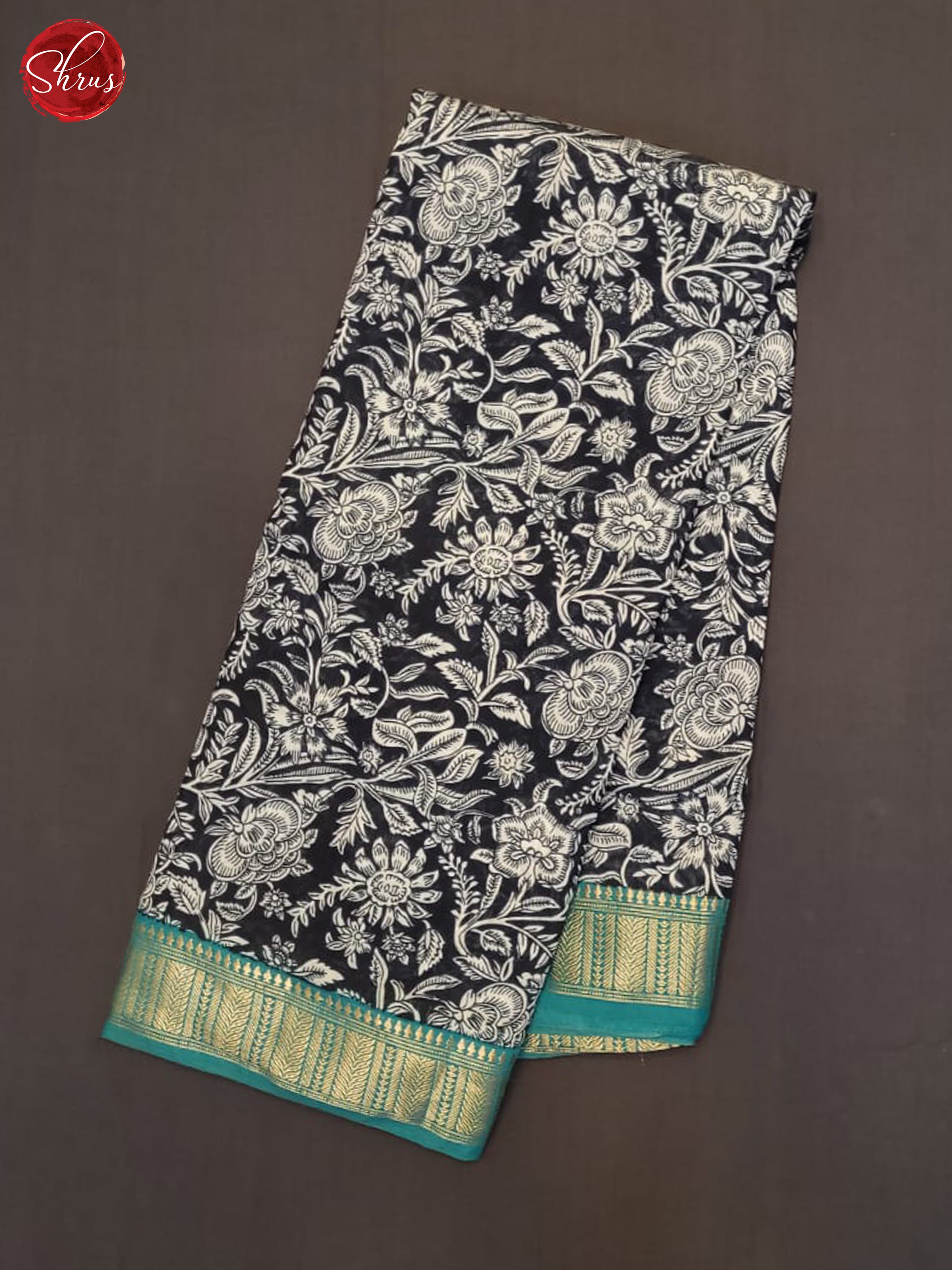 Dark Blue & Blue - Art Modal Saree - Shop on ShrusEternity.com