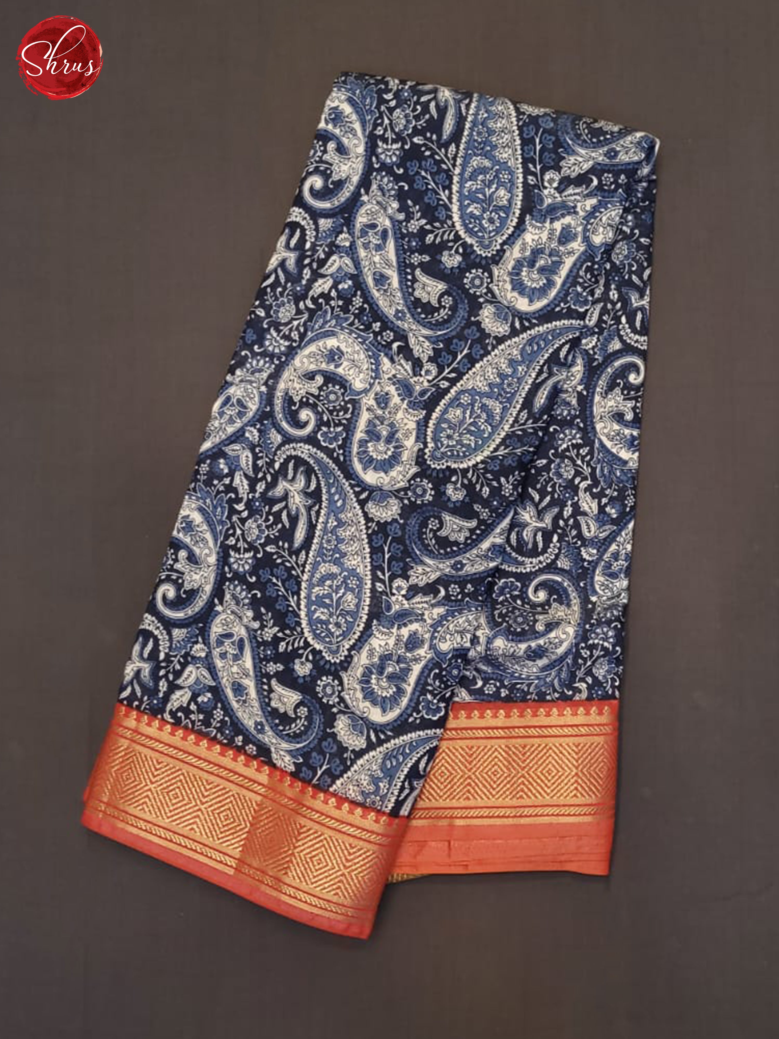 Blue And Red- Art Modal Saree - Shop on ShrusEternity.com