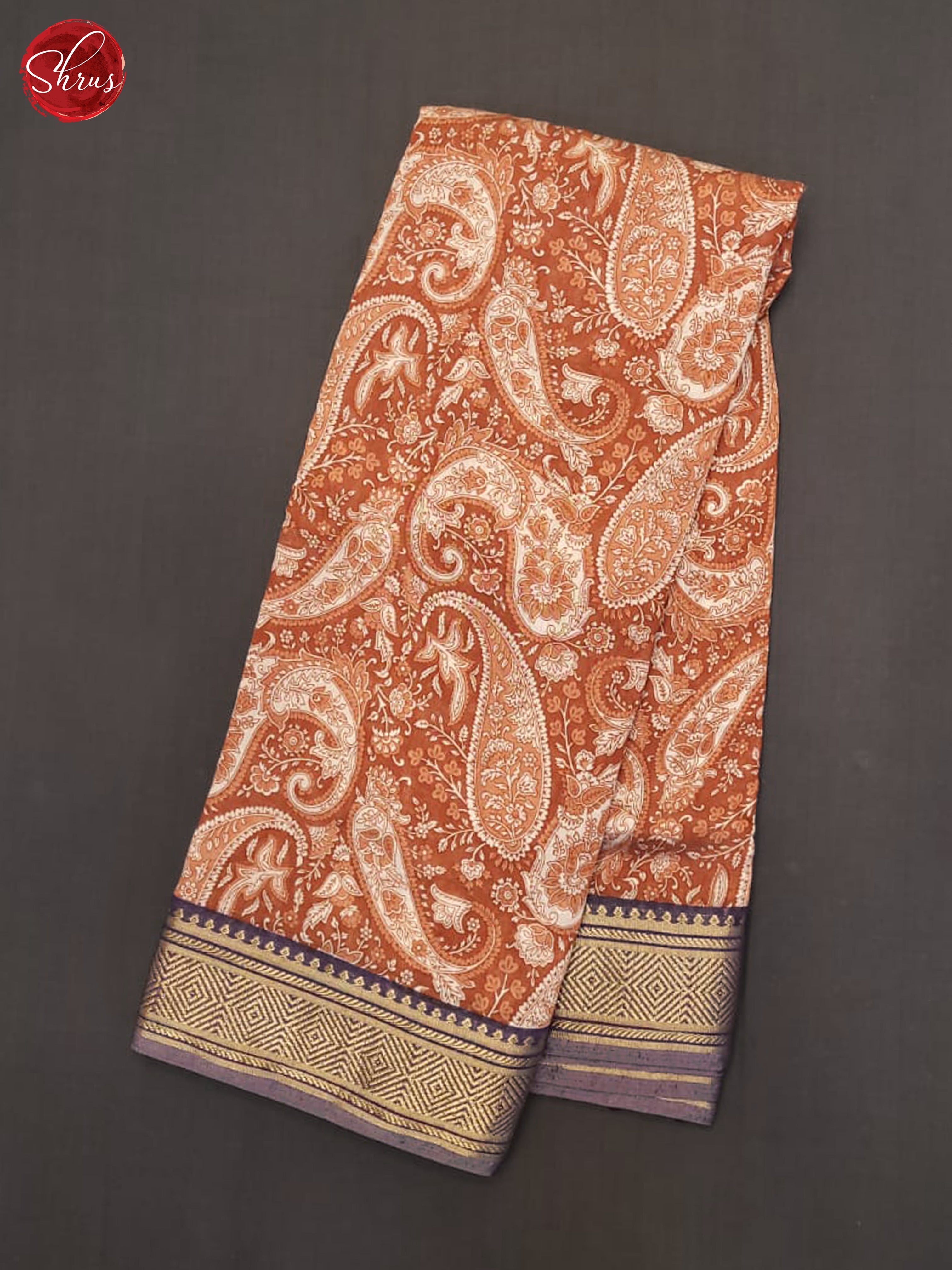 Brick And Purple- Art Modal Saree - Shop on ShrusEternity.com