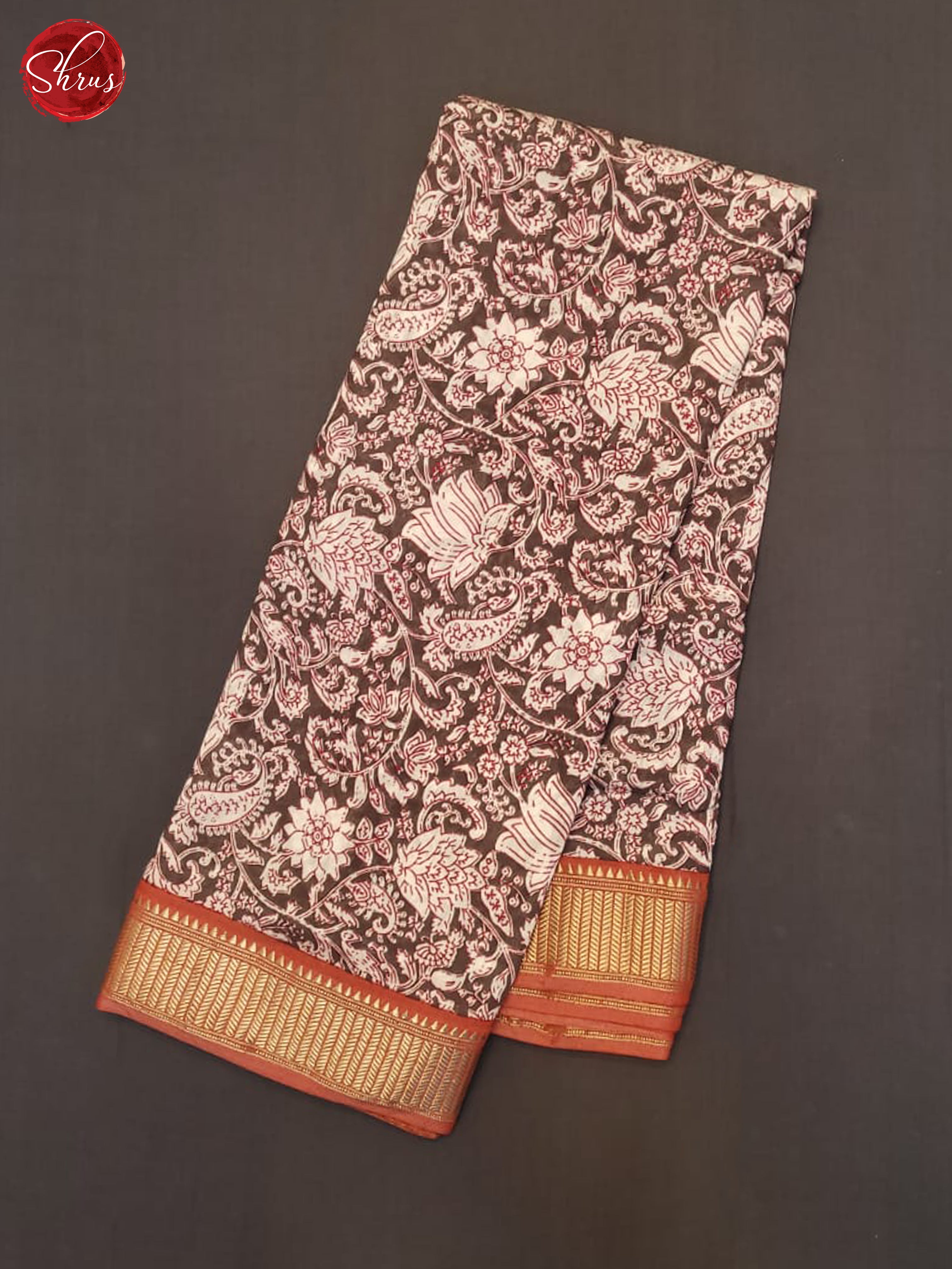 Grey And Brick- Art Modal Saree - Shop on ShrusEternity.com