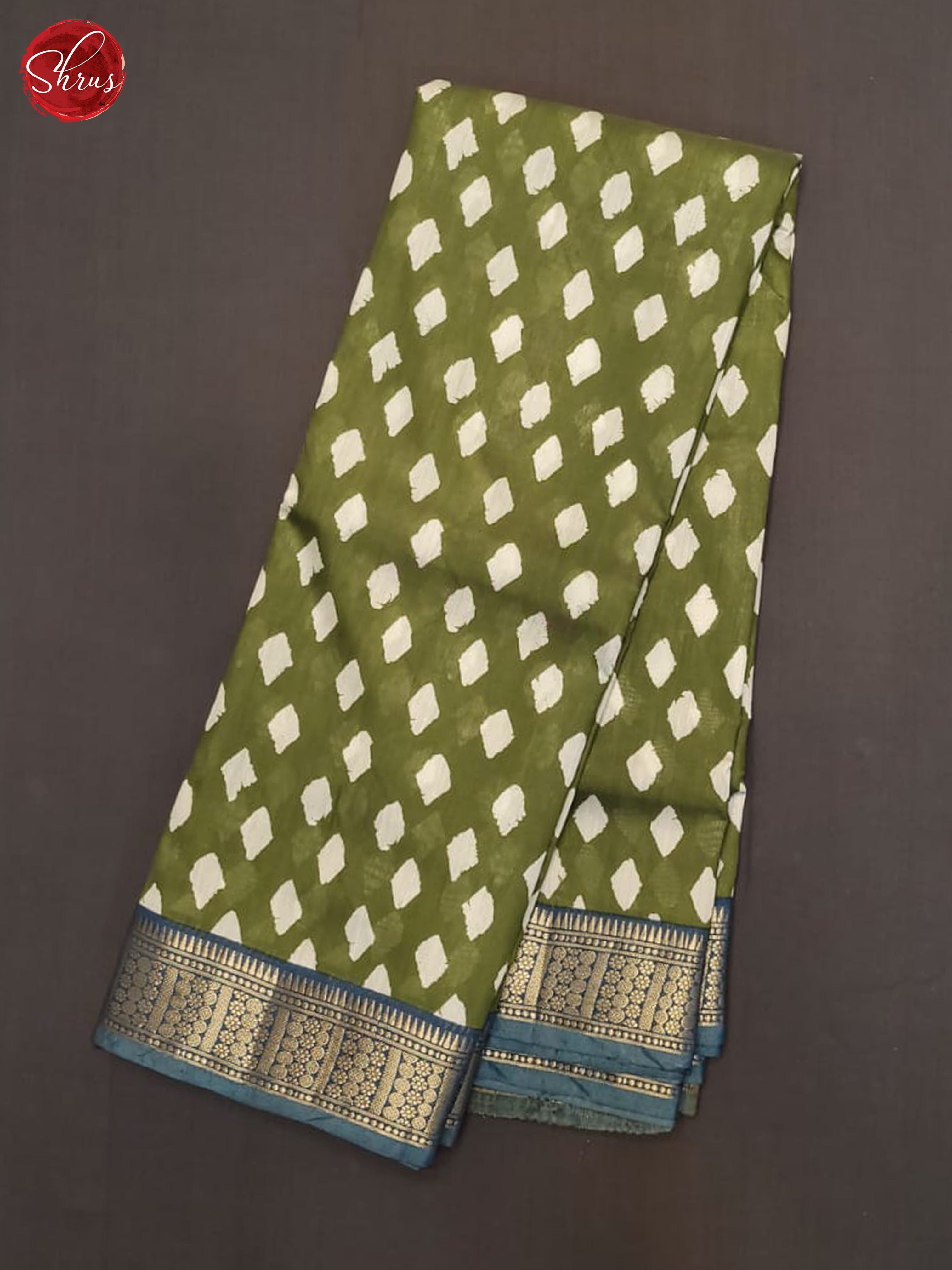 Green And Blue- Art Modal Saree - Shop on ShrusEternity.com