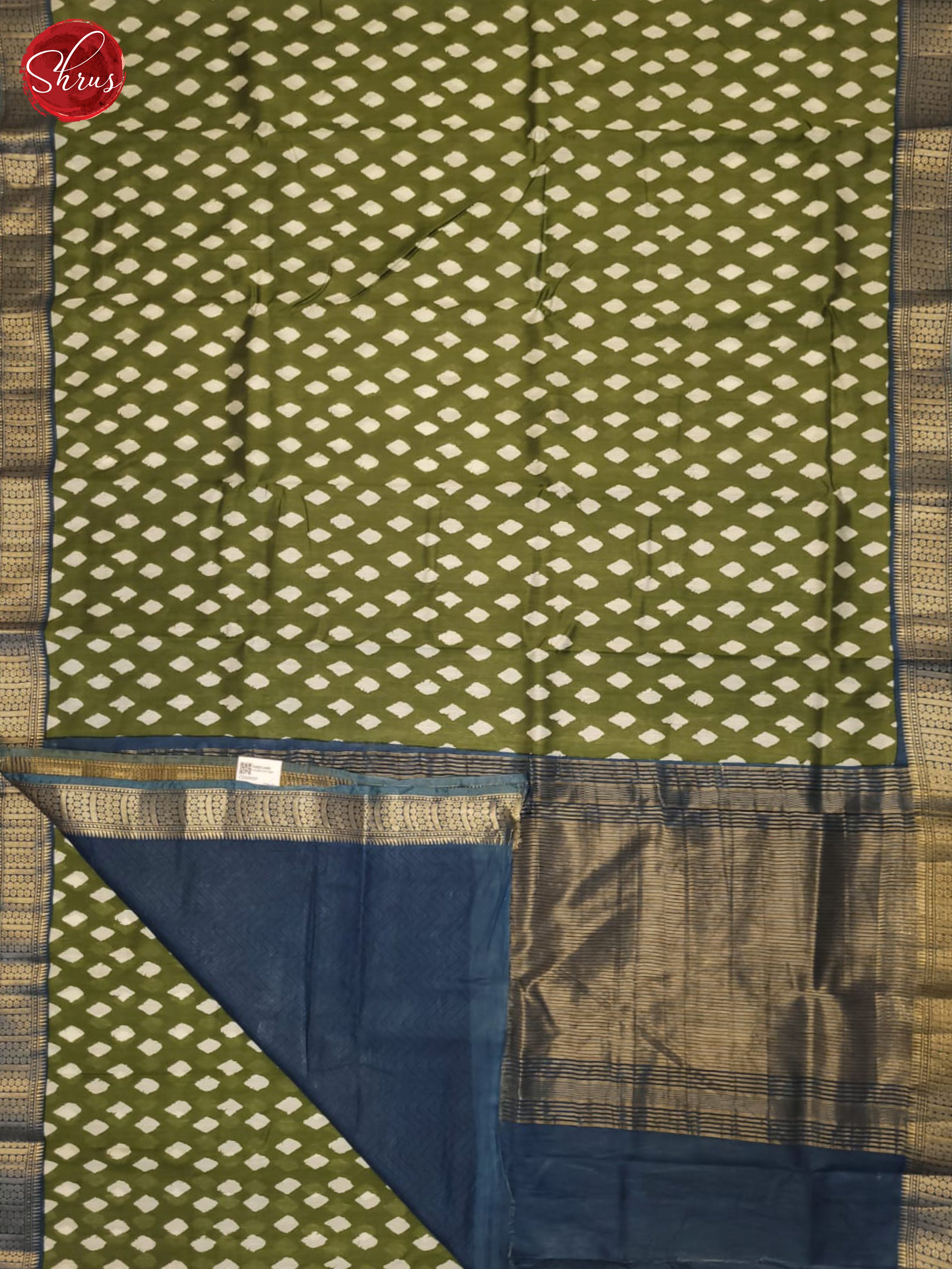 Green And Blue- Art Modal Saree - Shop on ShrusEternity.com