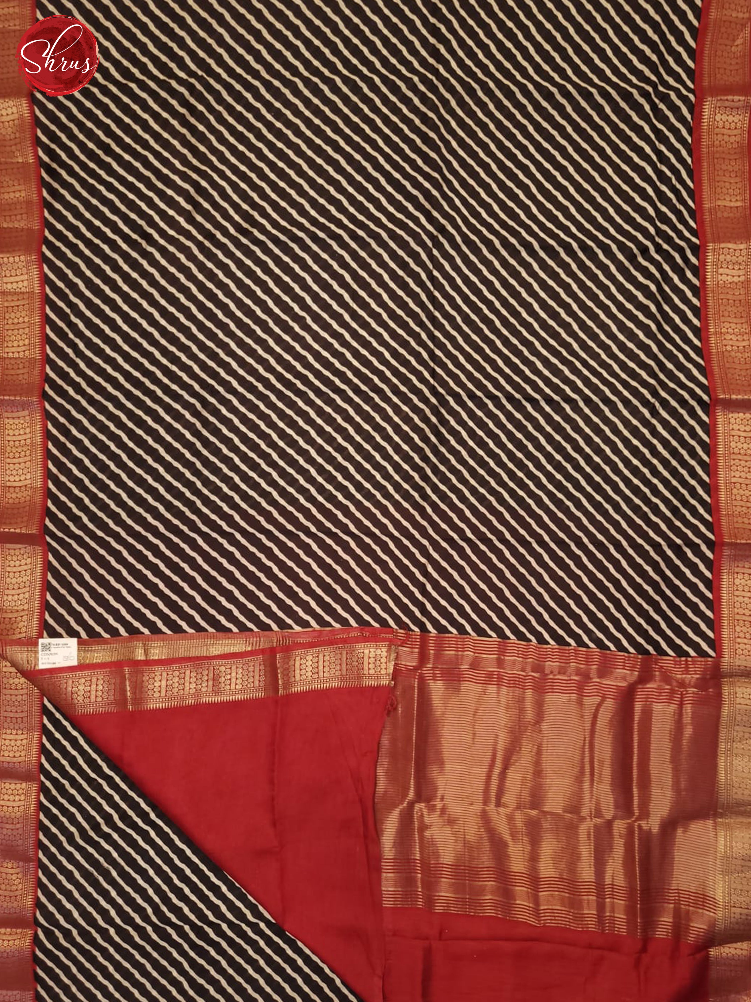 Black And Red- Art Modal Saree - Shop on ShrusEternity.com