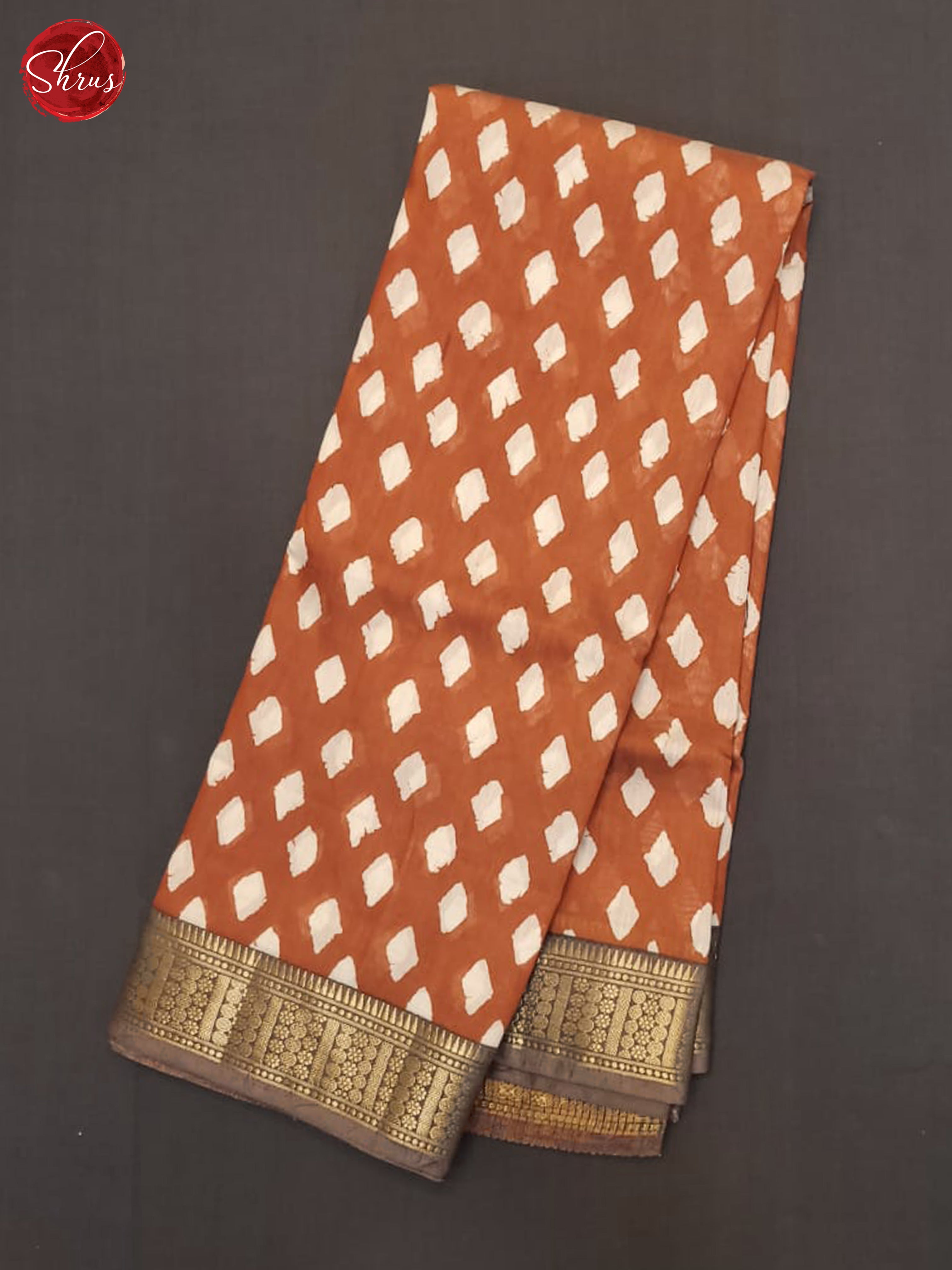 Brick And Brown- Art Modal Saree - Shop on ShrusEternity.com