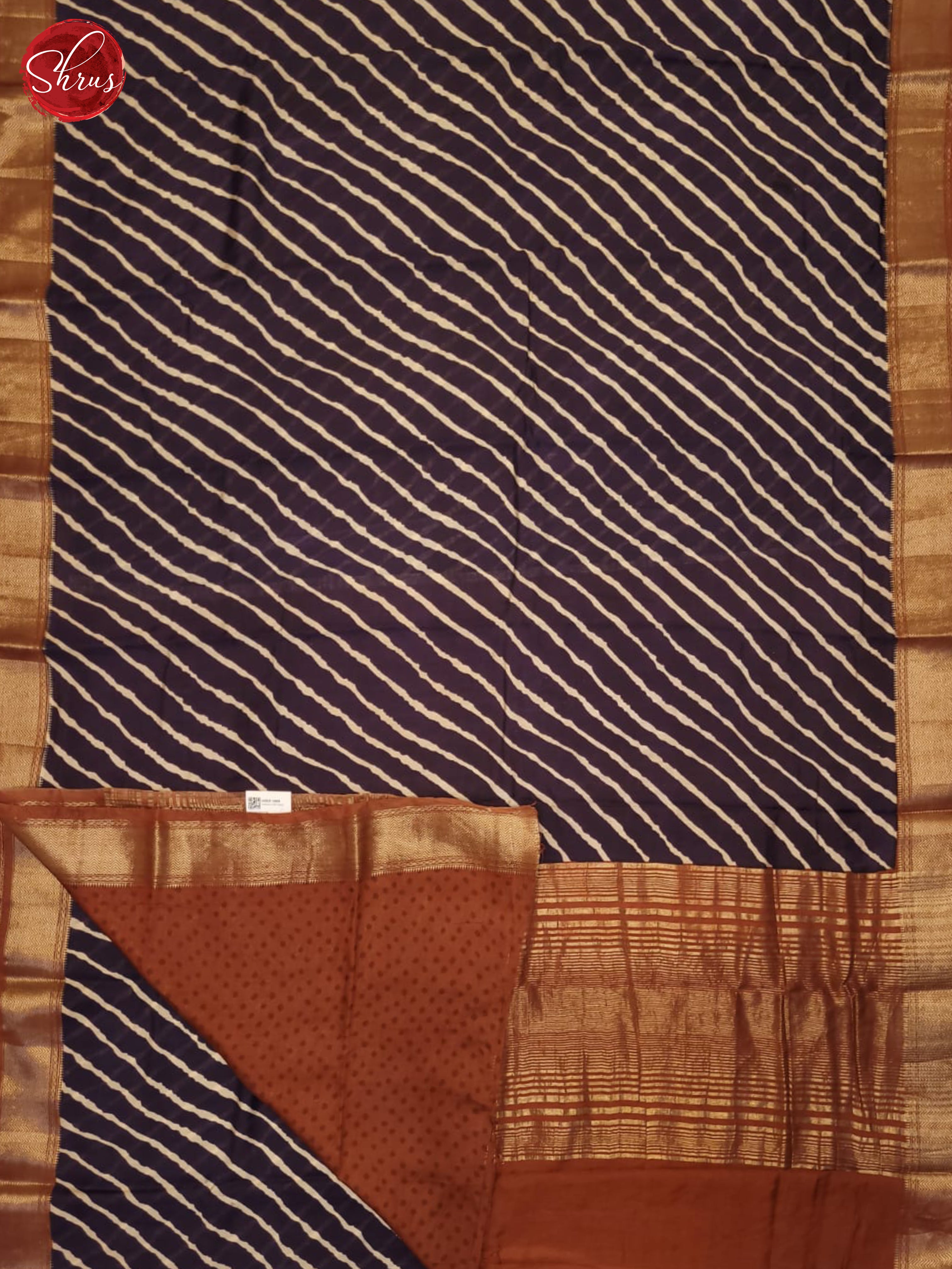 Blue And Brown- Art Modal Saree - Shop on ShrusEternity.com