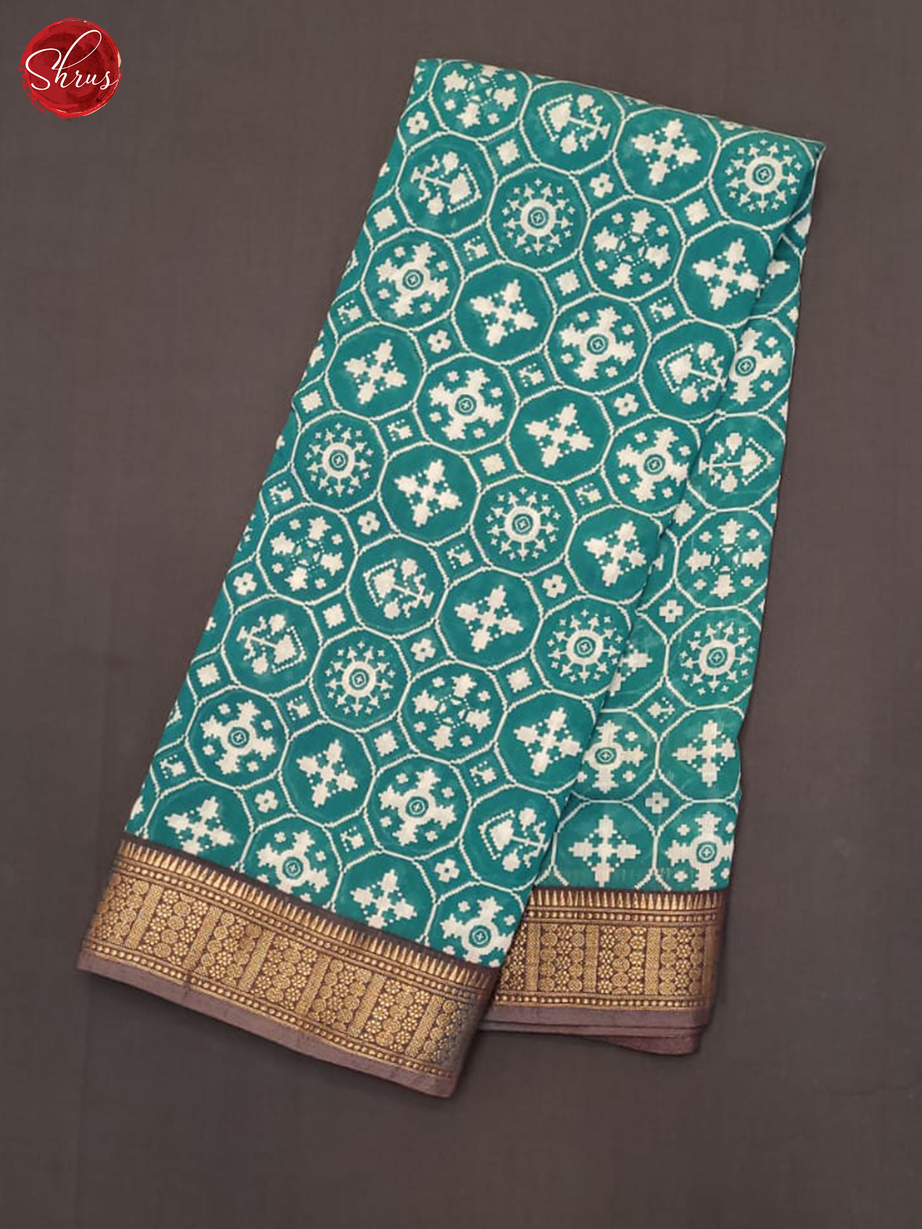 Teal Blue And Dusty wine- Art Modal Saree - Shop on ShrusEternity.com