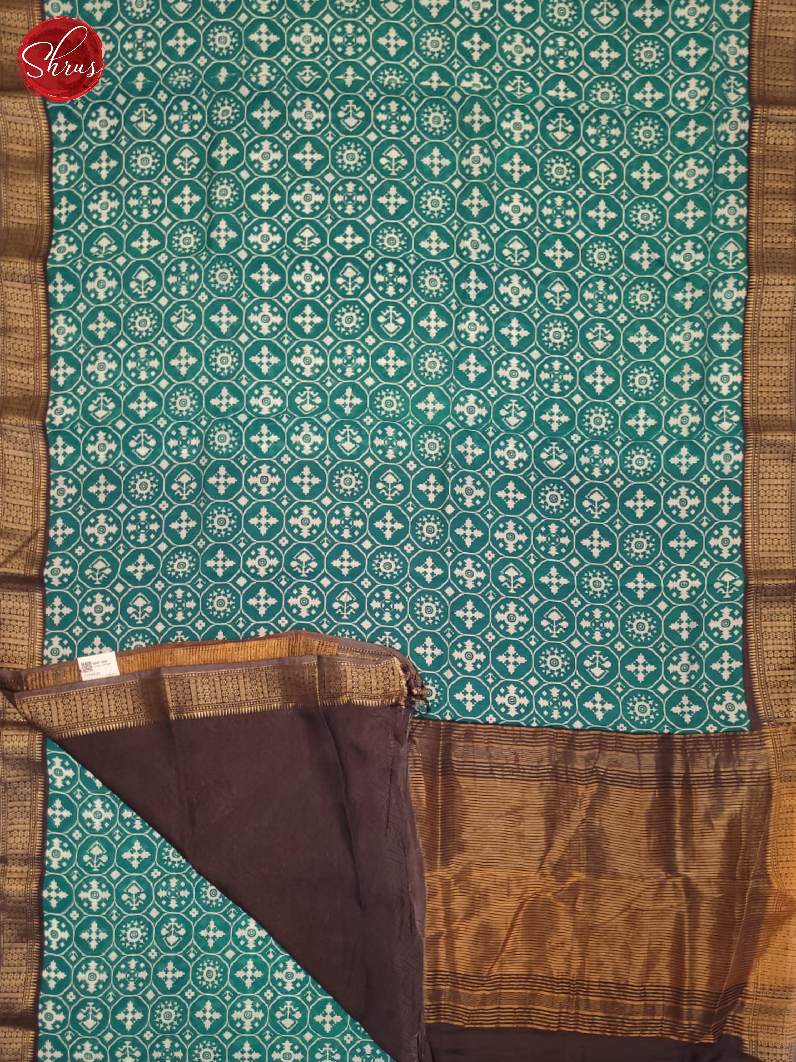 Teal Blue And Dusty wine- Art Modal Saree - Shop on ShrusEternity.com