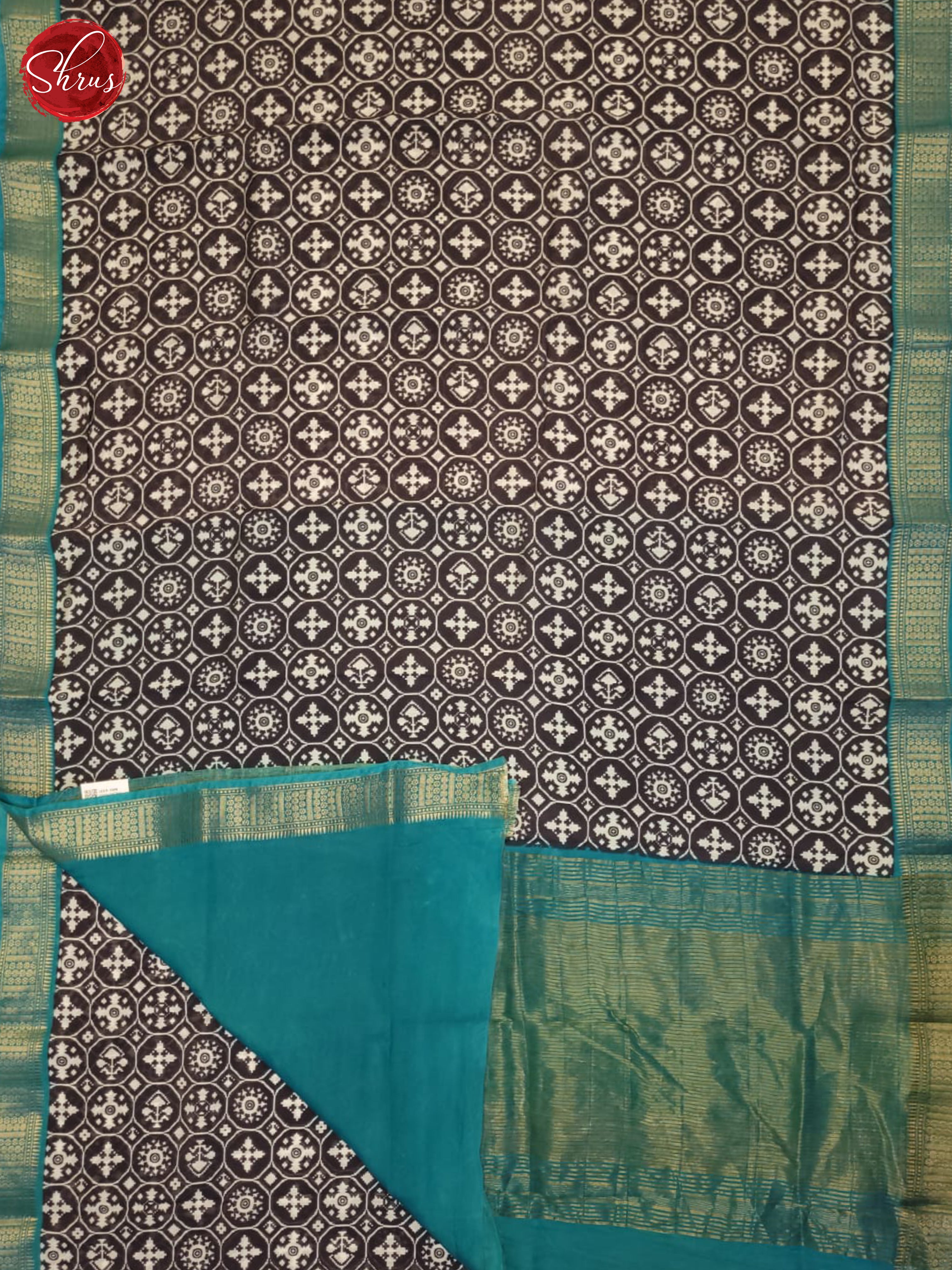Blue & Sky Blue- Art Modal Saree - Shop on ShrusEternity.com