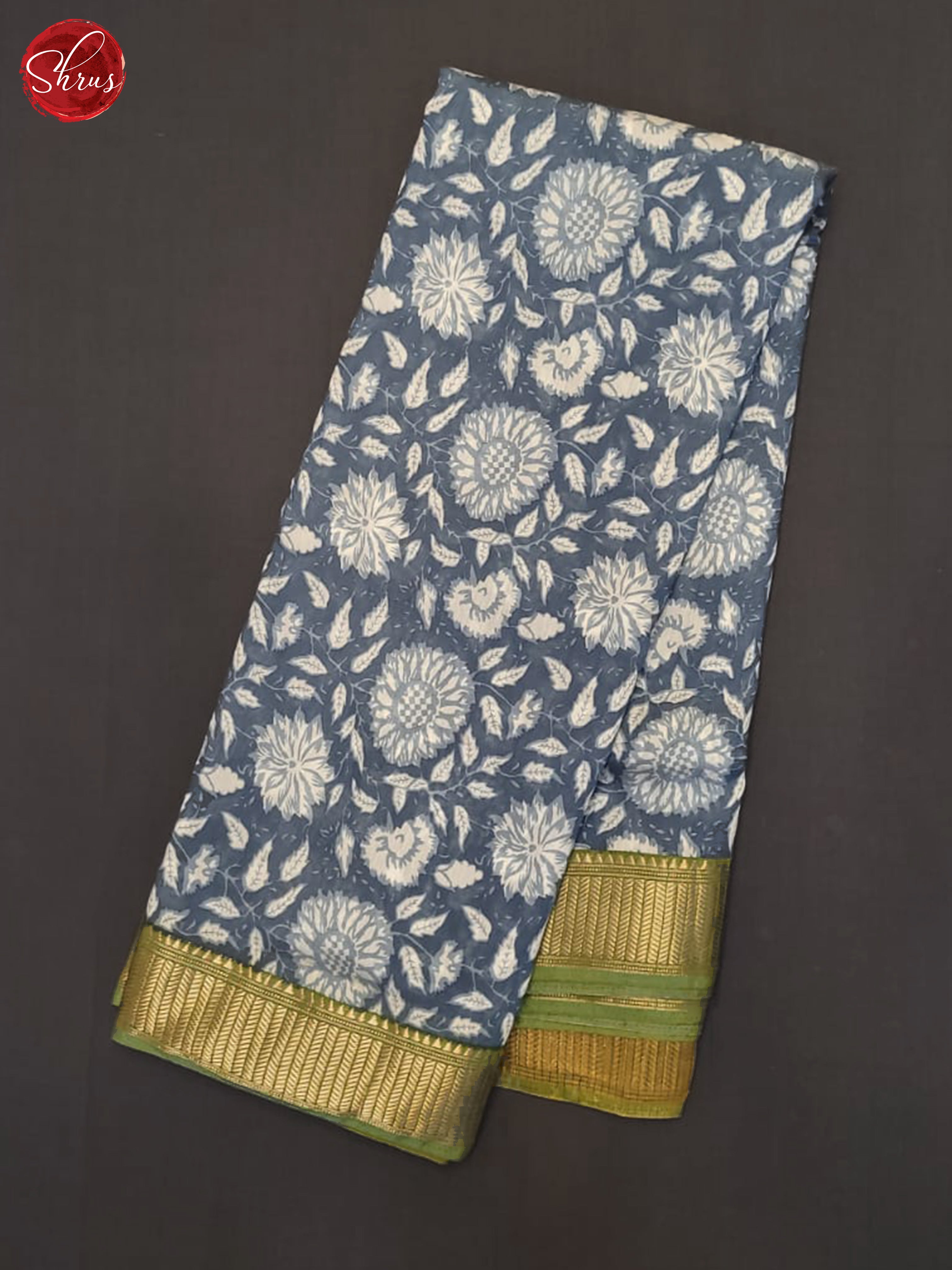 Blue And Green- Art Modal Saree - Shop on ShrusEternity.com