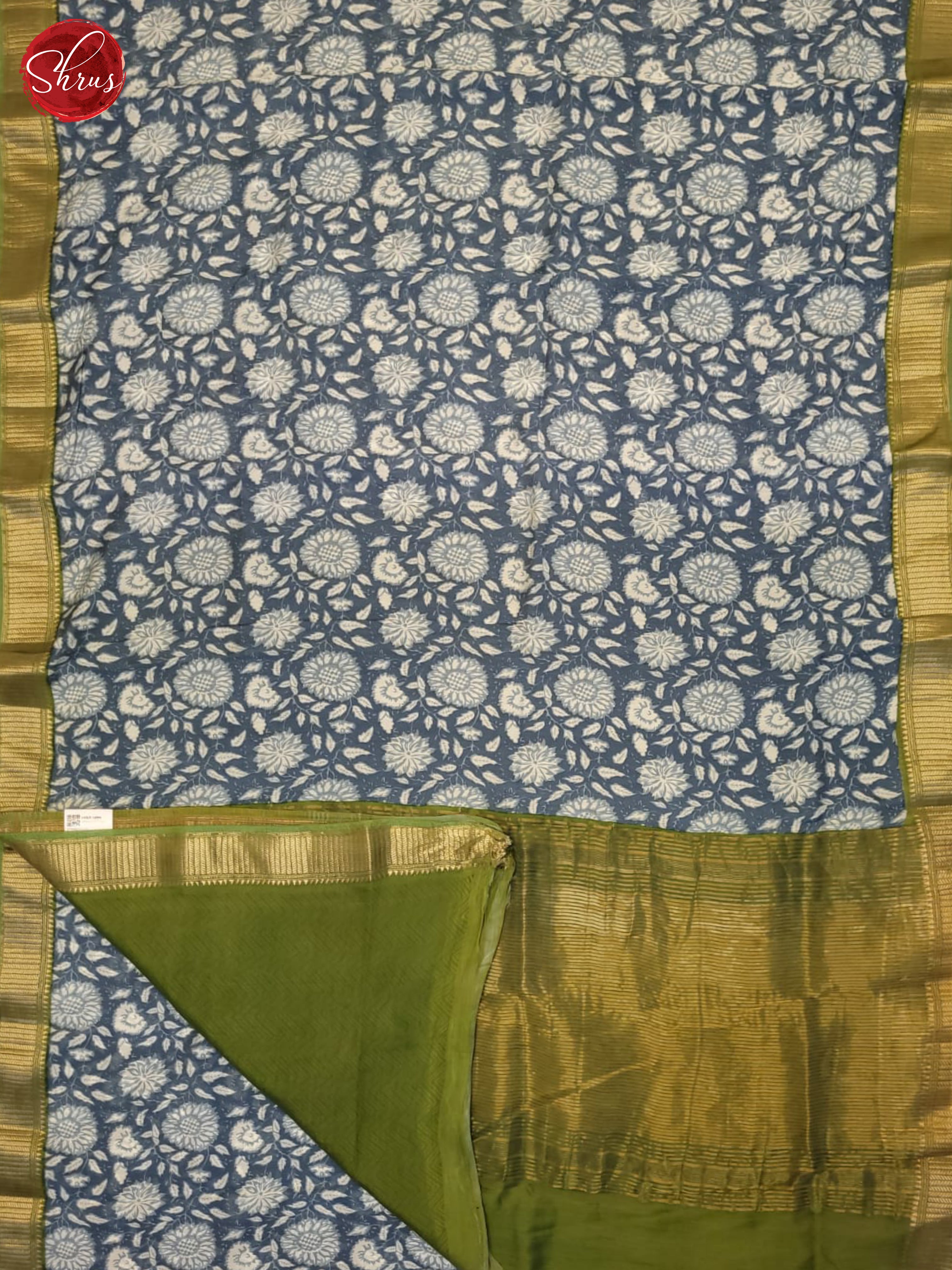 Blue And Green- Art Modal Saree - Shop on ShrusEternity.com