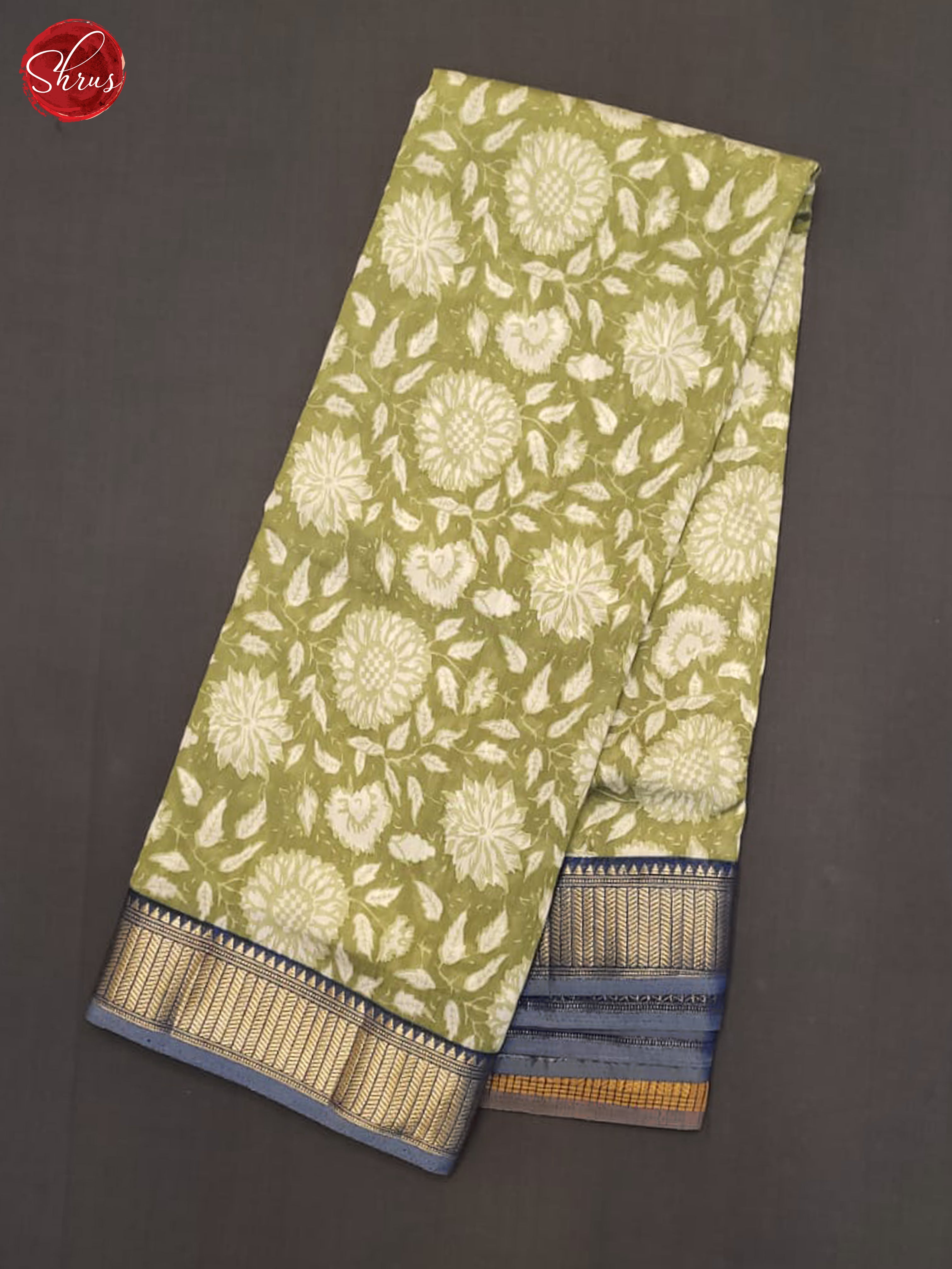 Green And Blue- Art Modal Saree - Shop on ShrusEternity.com