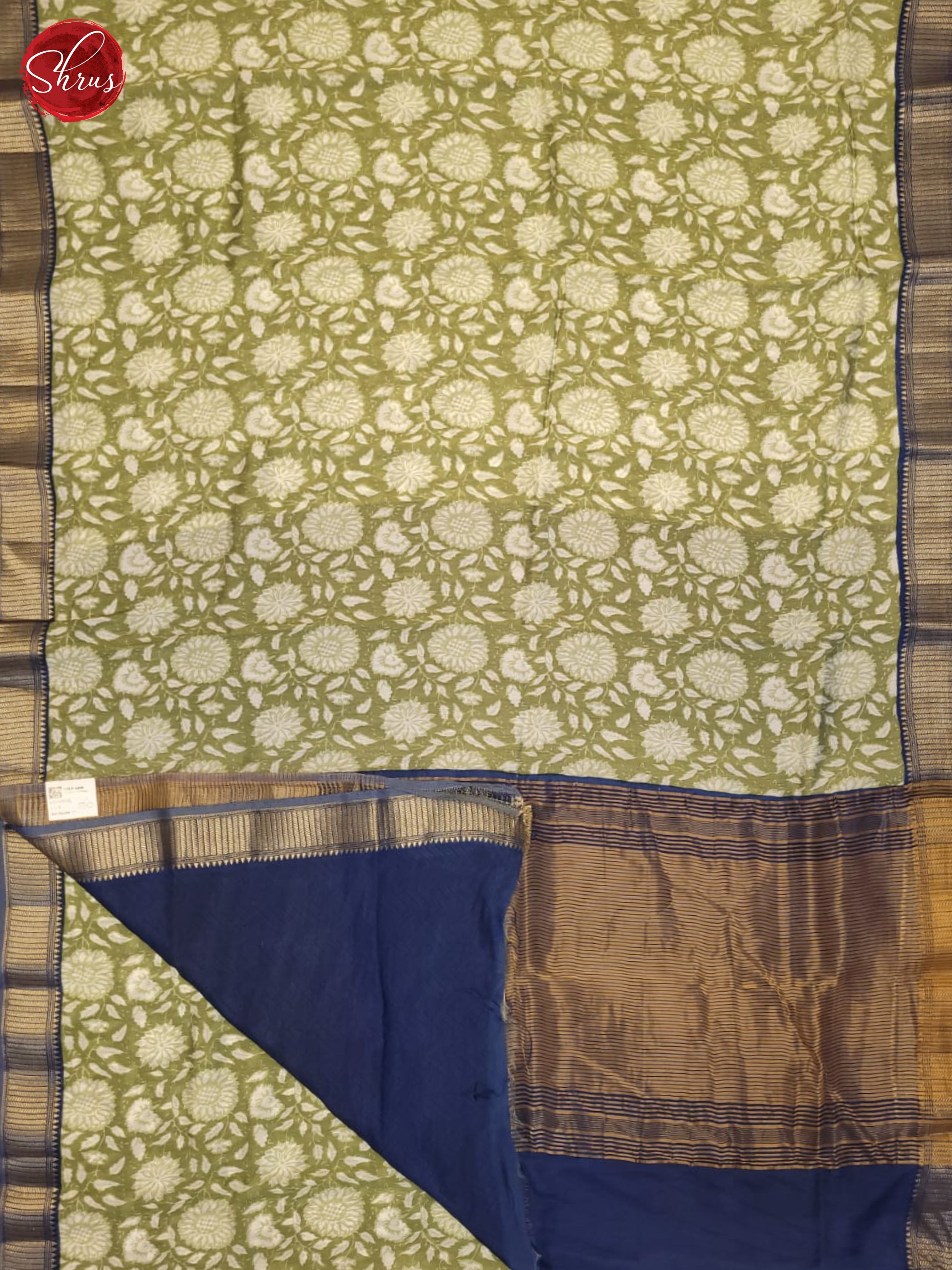Green And Blue- Art Modal Saree - Shop on ShrusEternity.com