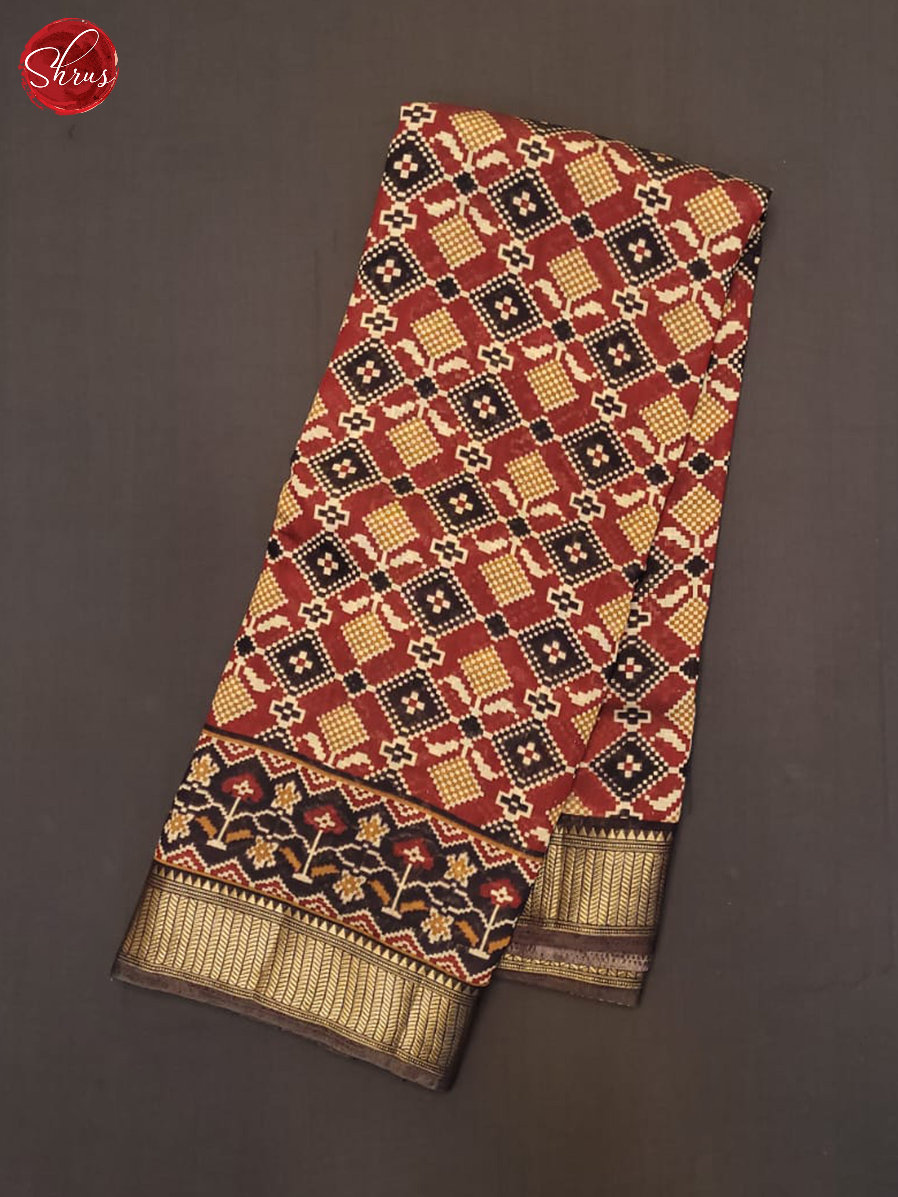 Maroon And Black-Art Modal Saree - Shop on ShrusEternity.com