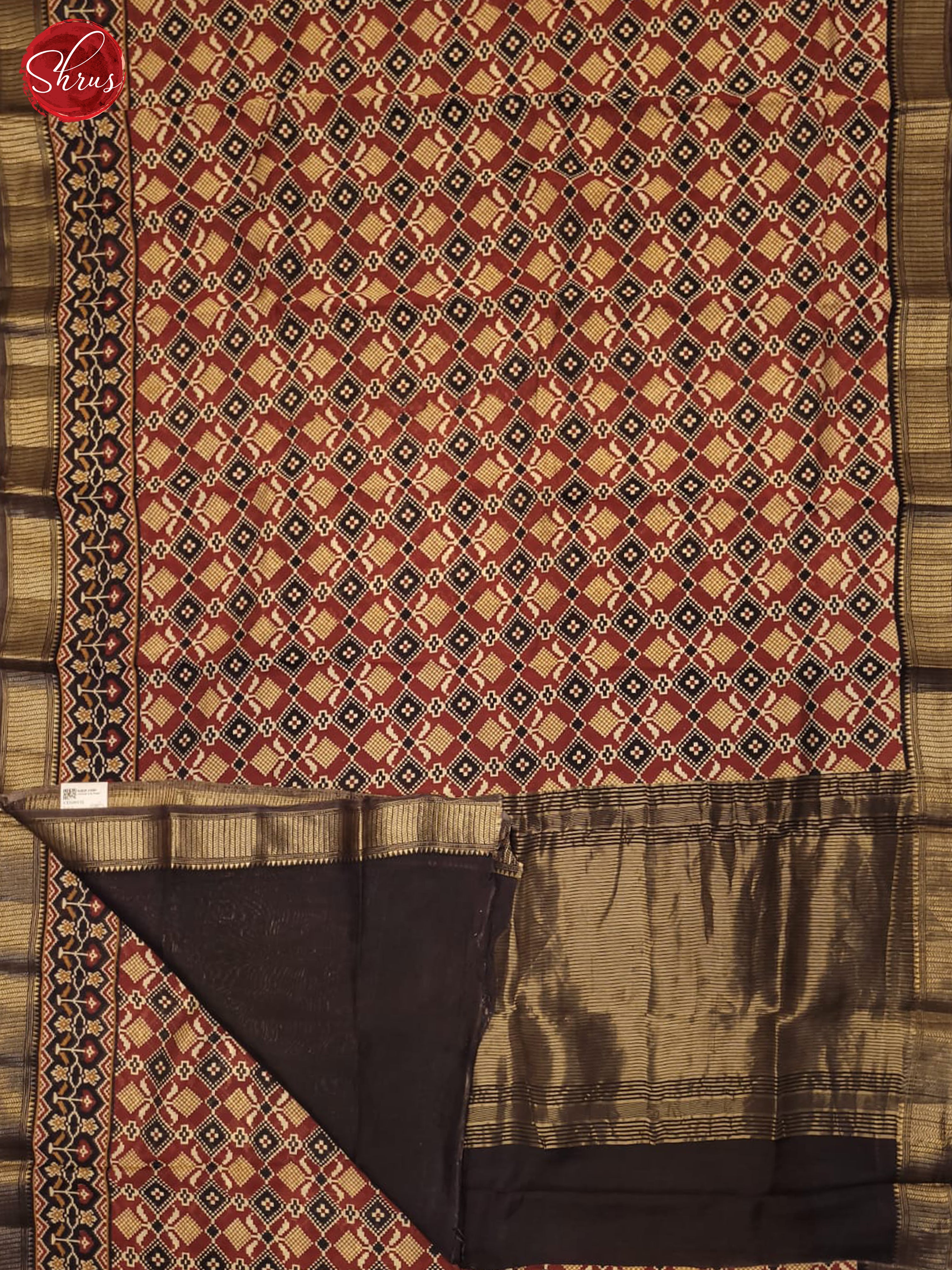 Maroon And Black-Art Modal Saree - Shop on ShrusEternity.com